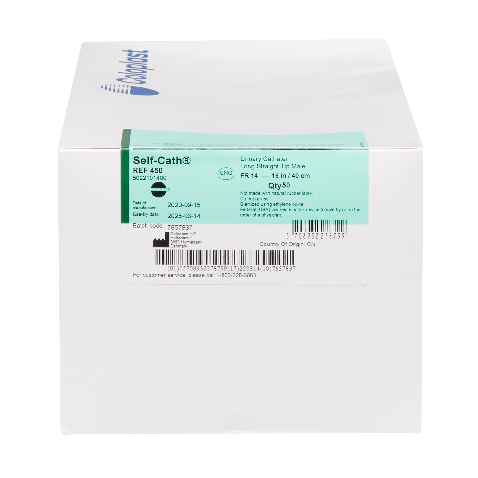 Coloplast Self-Cath Urethral Catheter, Male, Straight Tip