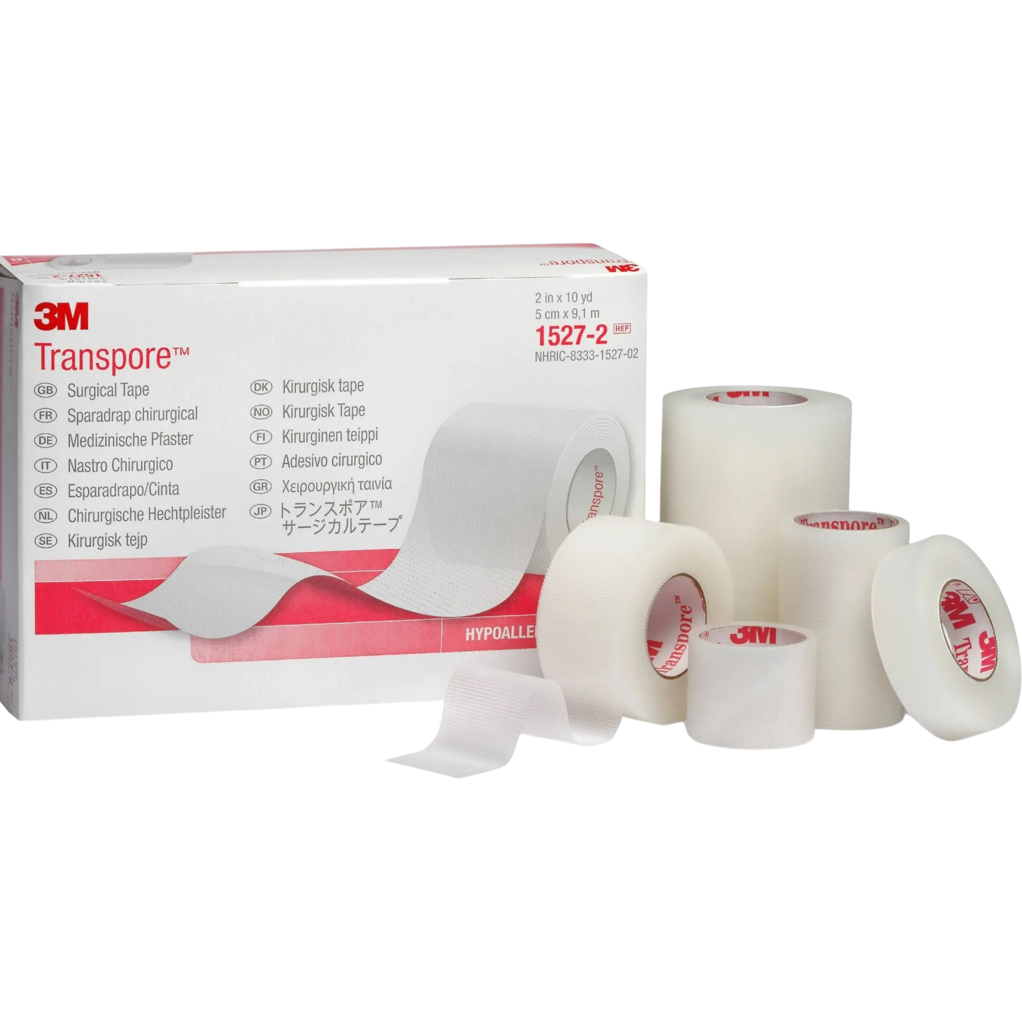 3M Transpore Water Resistant Plastic Medical Tape