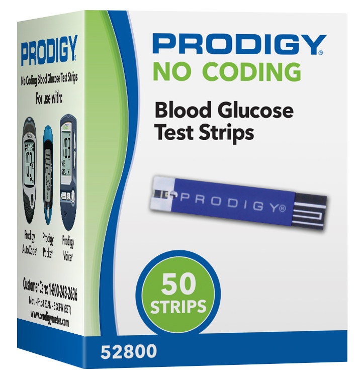 Prodigy Blood Glucose Test Strips, 052800, BX50