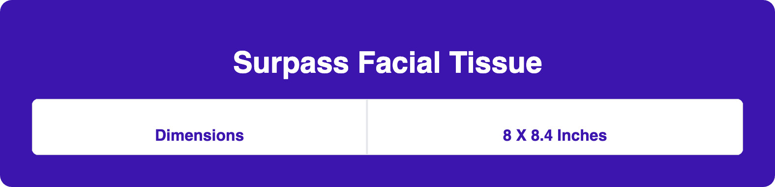 Surpass Facial Tissue