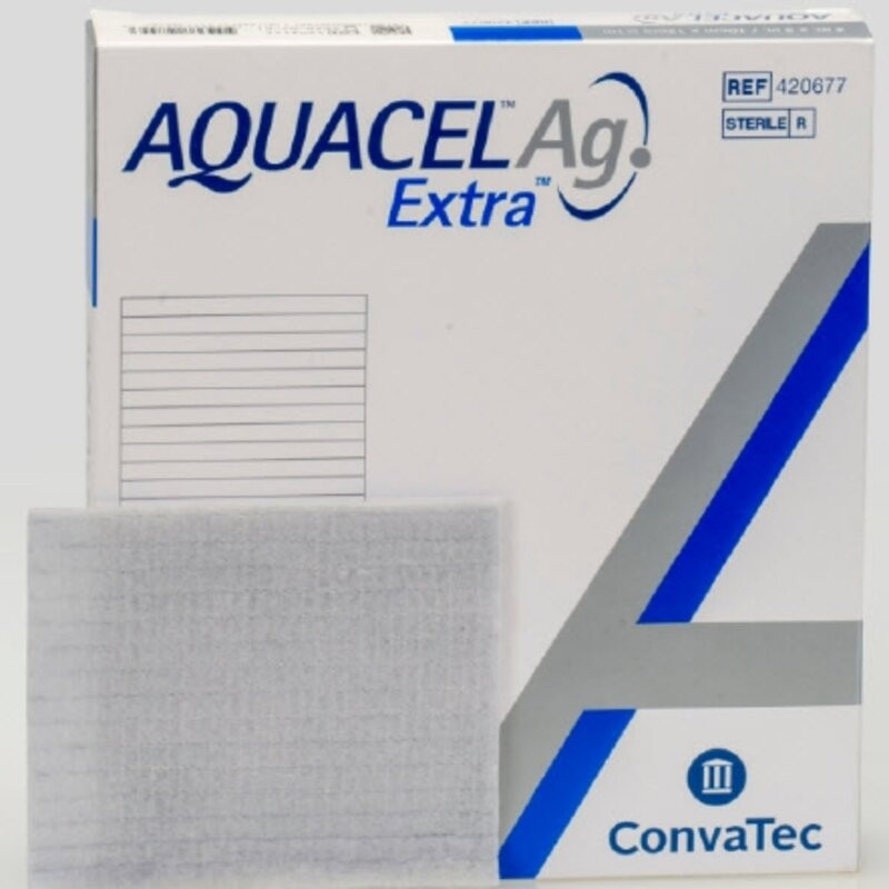 Aquacel Ag Extra Silver Dressing,420677,4 x 5" - 1 Dressing