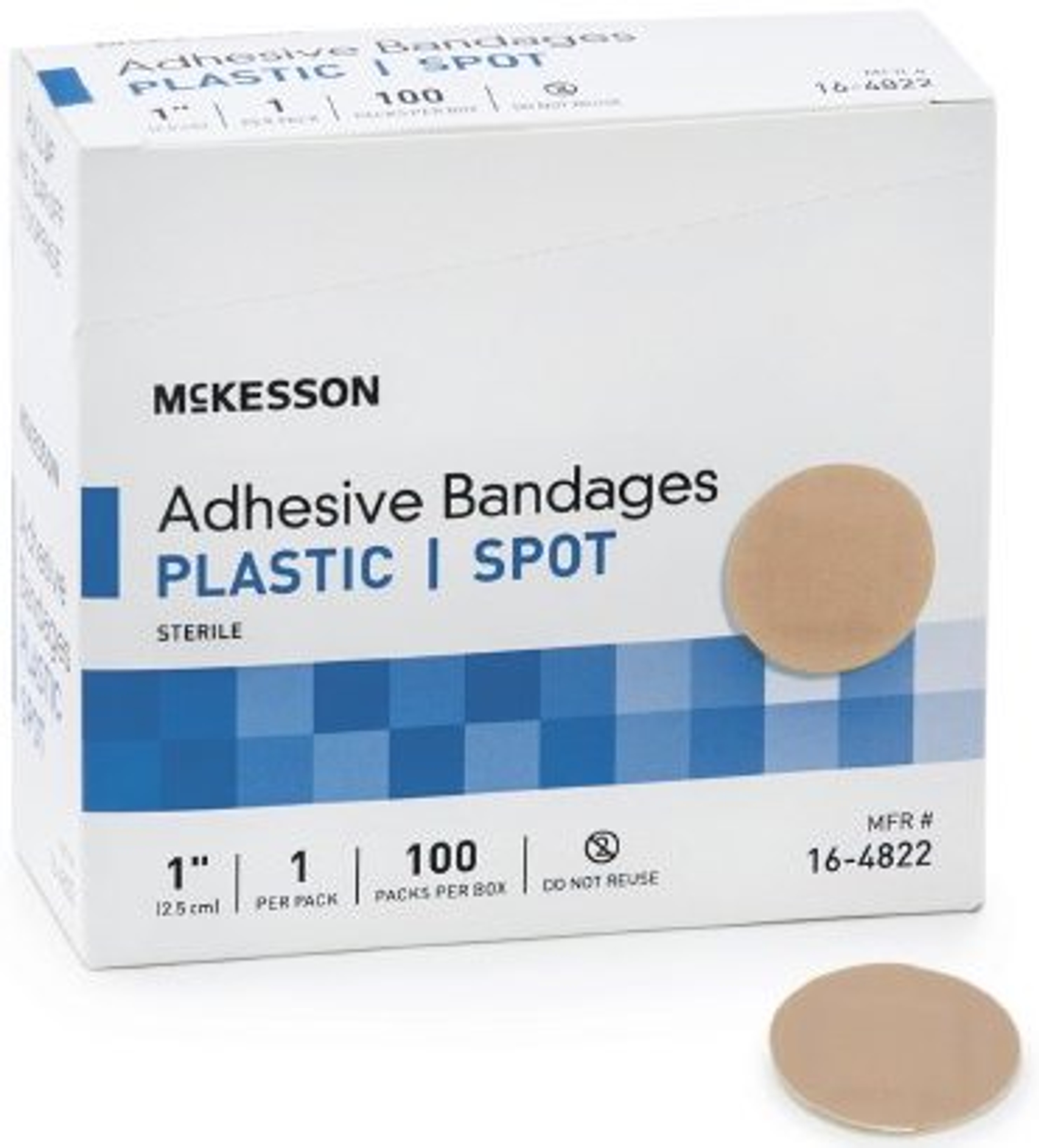 McKesson Adhesive Spot Plastic Bandage, Sterile