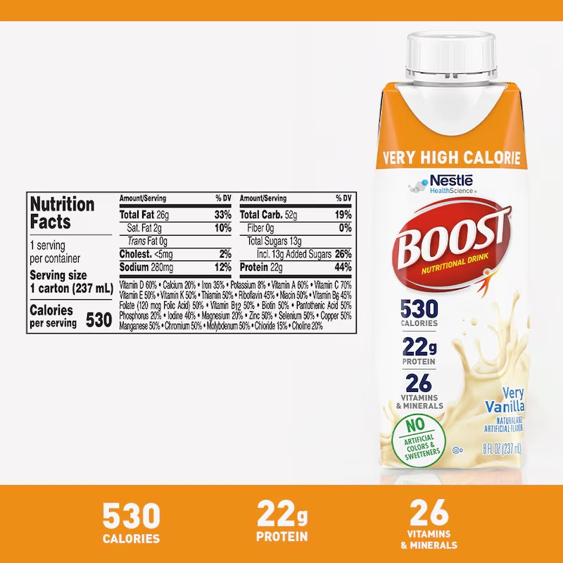 Boost Very High Calorie Oral Supplement, Vanilla