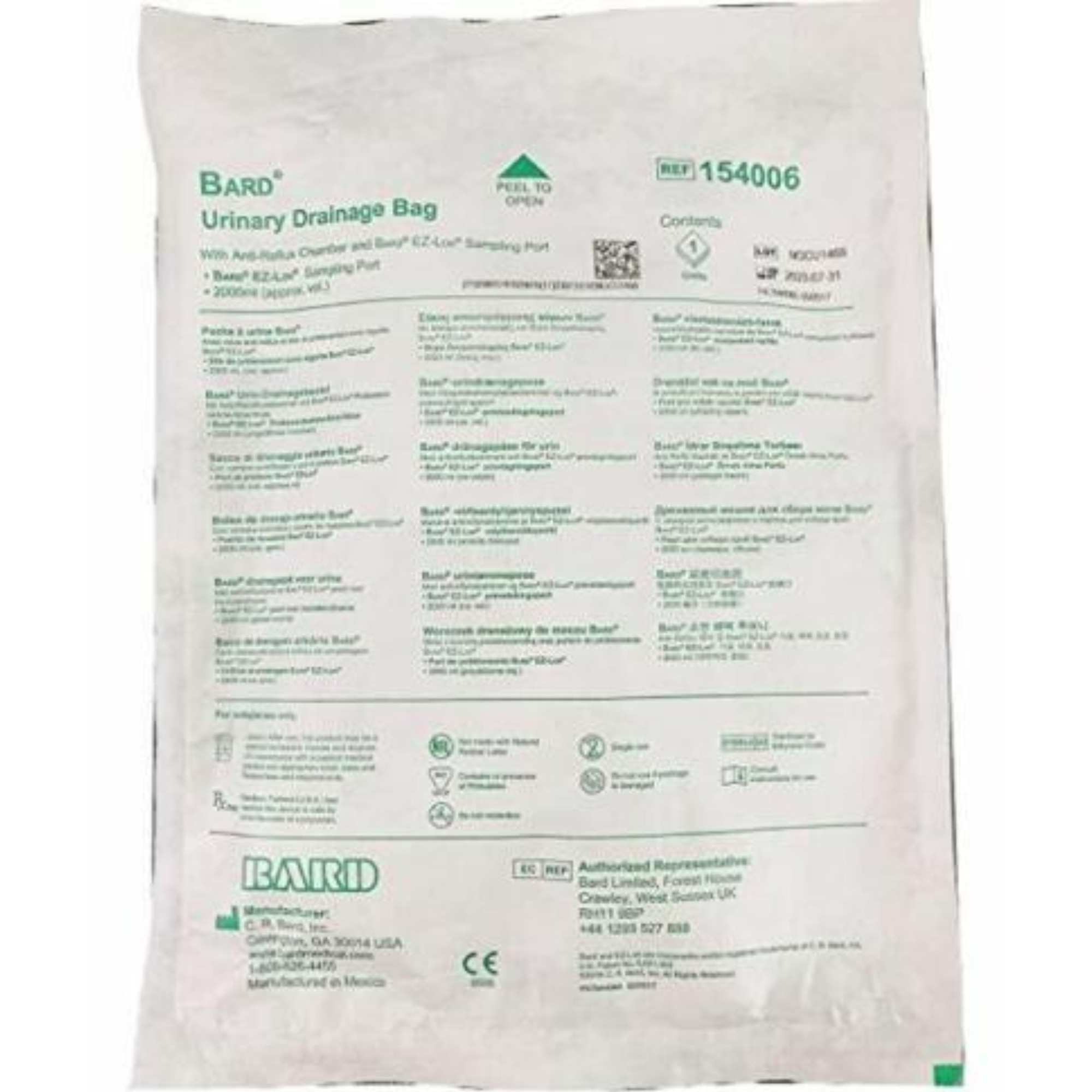 Bard Urinary Drain Bag