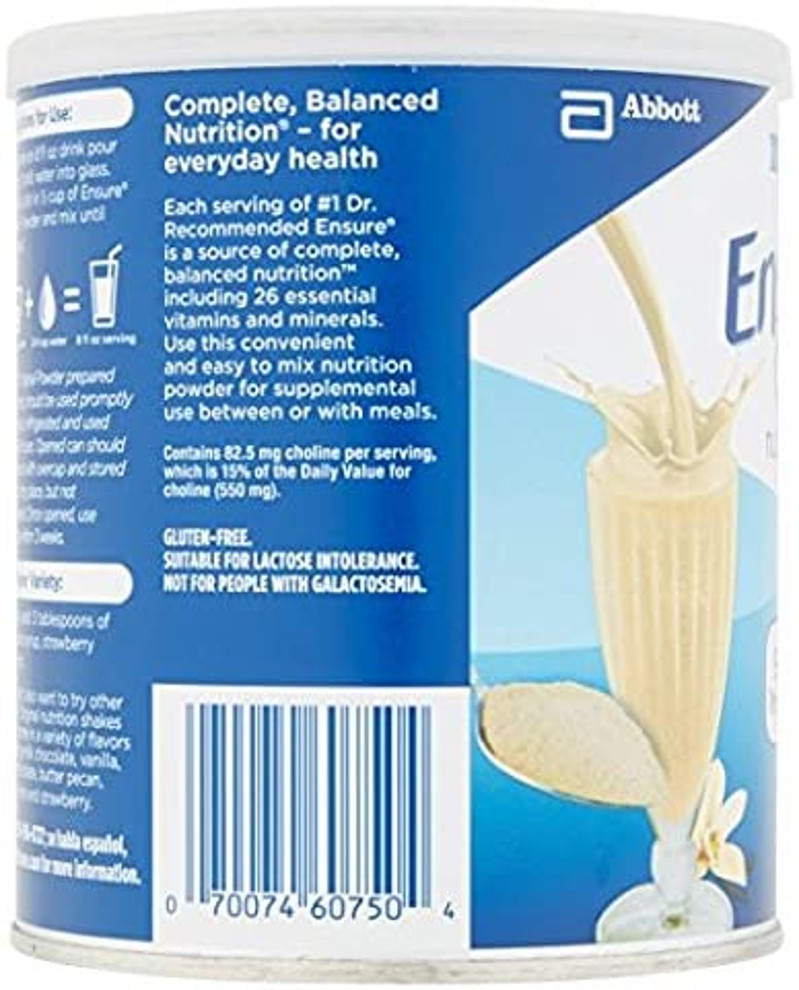 Ensure Original Nutritional Powder, Can, 00750, Vanilla, 14oz, 1ea