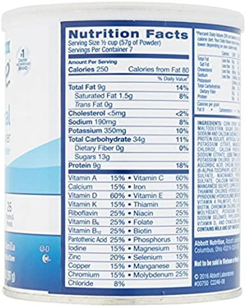 Ensure Original Nutritional Powder, Can, 00750, Vanilla, 14oz, 1ea