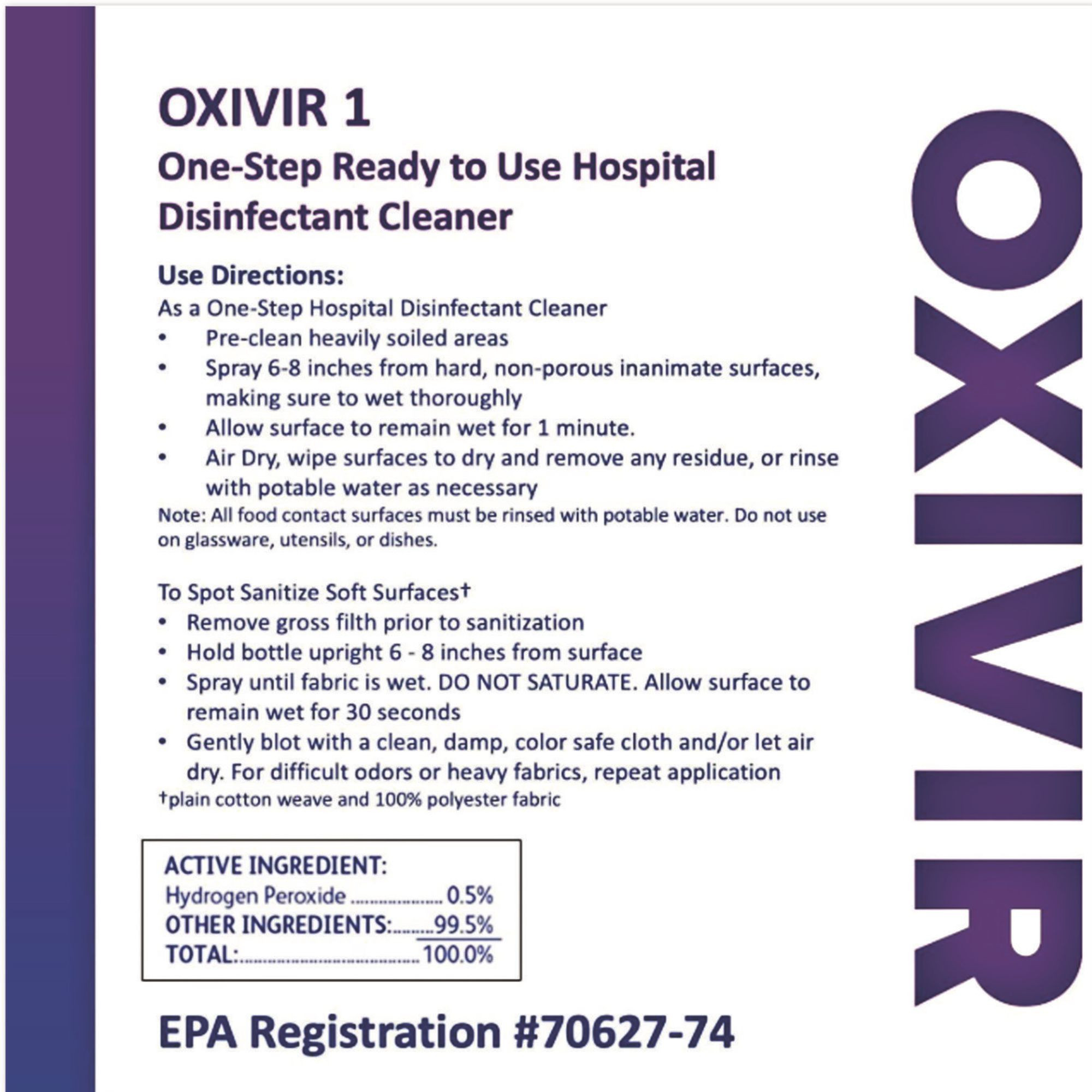 Oxivir 1 Surface Disinfectant Wipes