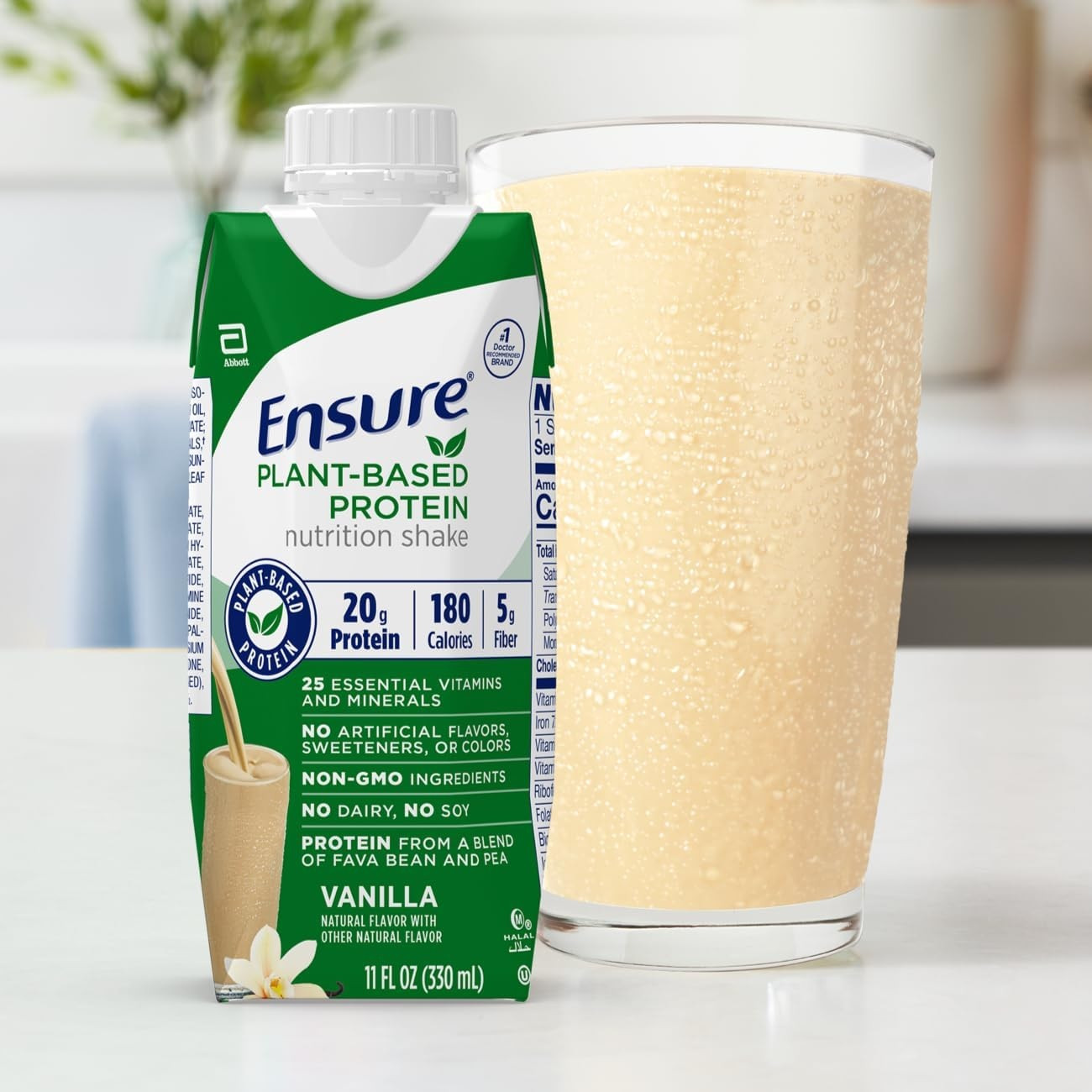 Ensure Plant-Based Protein Nutritional Shake, Carton