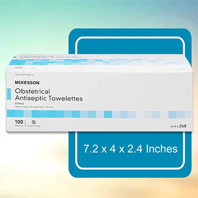 McKesson Obstetrical Antiseptic Towelettes, Benzalkonium Chloride