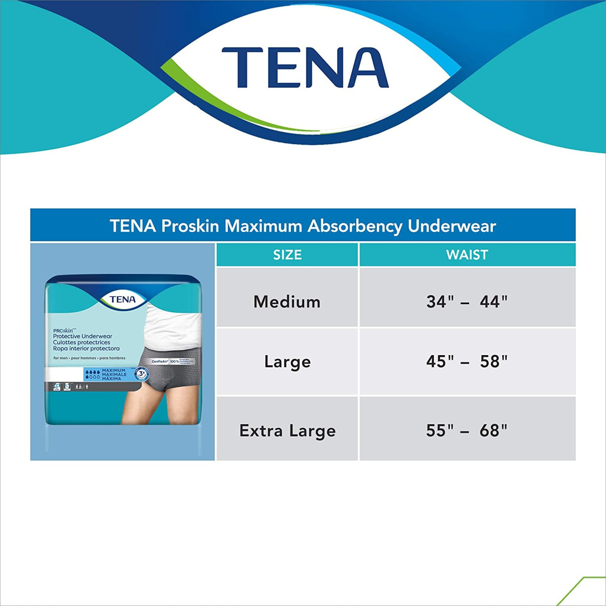 TENA ProSkin Protective Incontinence Pull-Up Underwear for Men, Maximum Absorbency