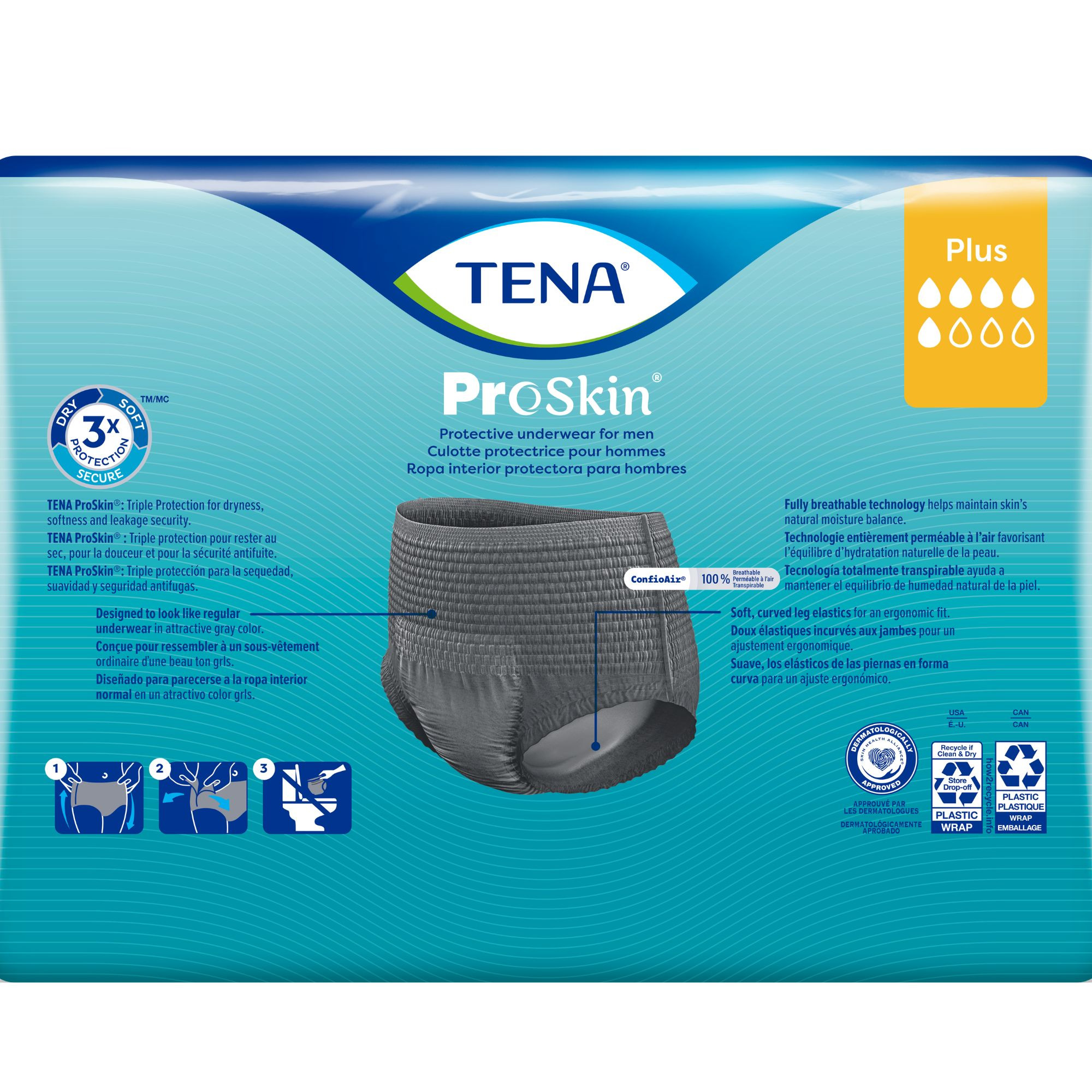 TENA ProSkin Protective Incontinence Underwear for Men, Maximum Absorbency