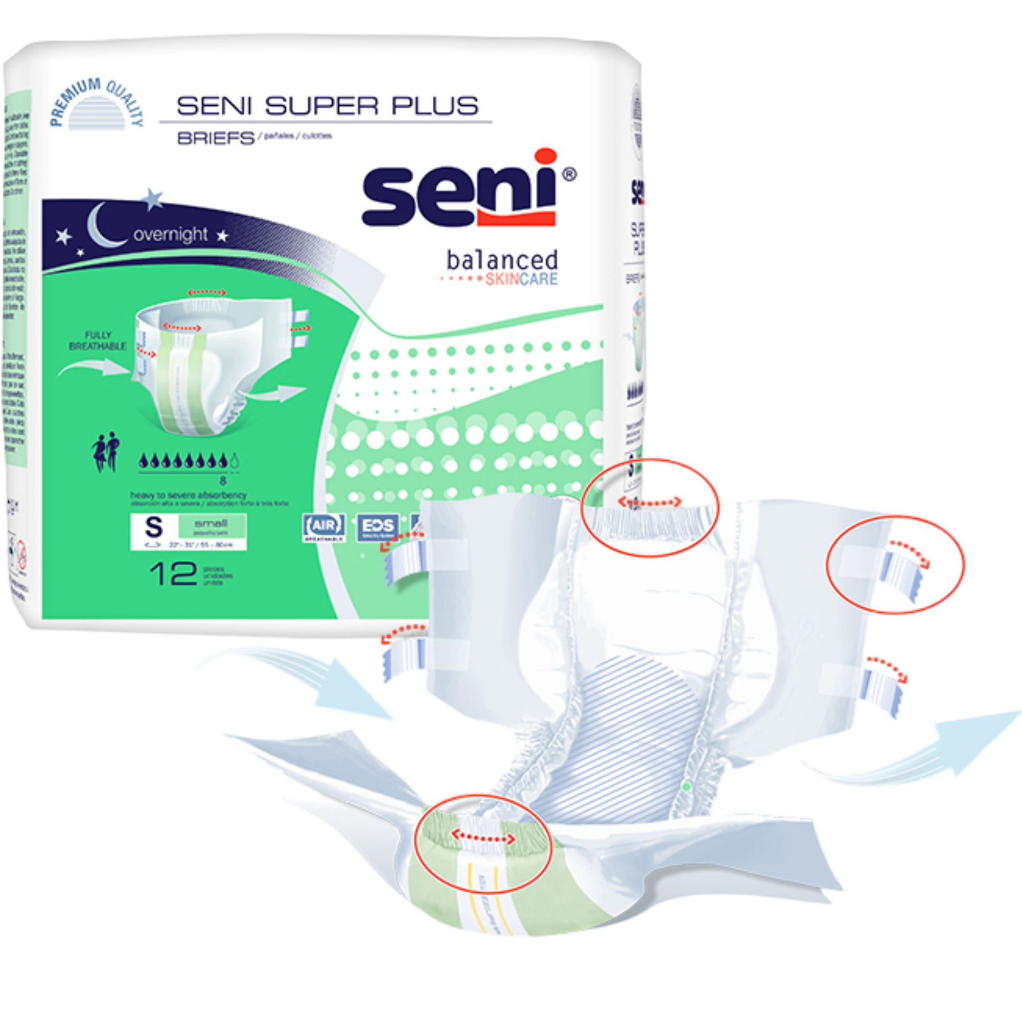 Seni Super Plus Adult Diapers with Tabs