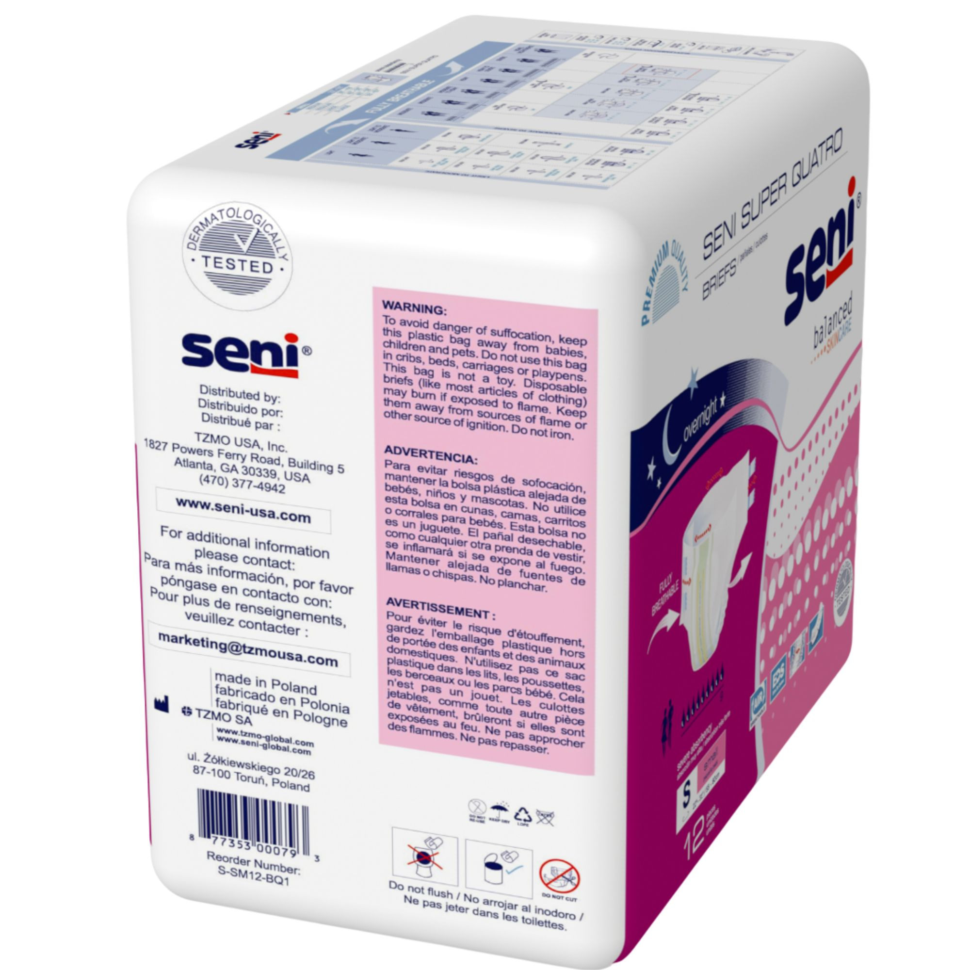 Seni Super Quatro Adult Diapers with Tabs