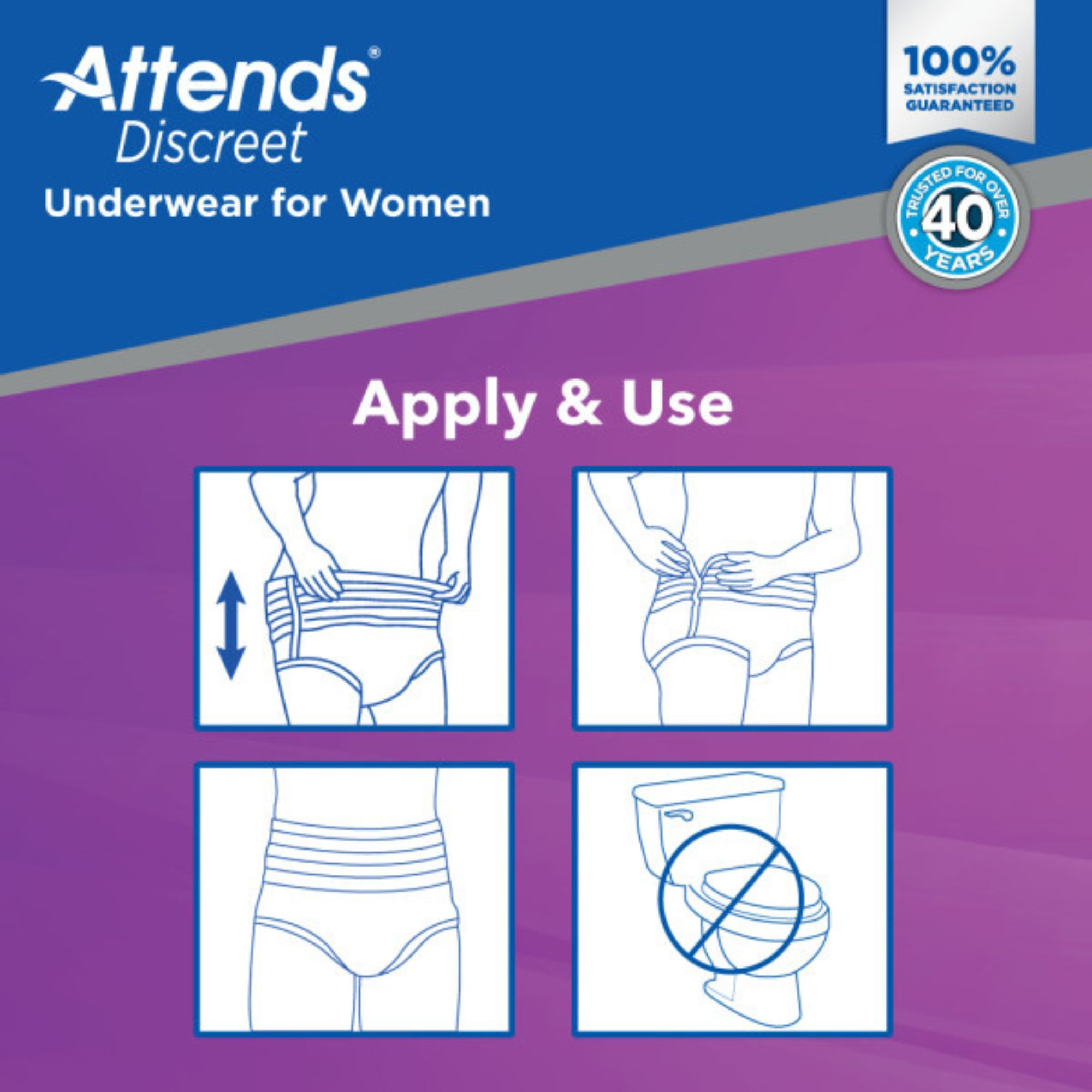 Attends Discreet Pull-Up Underwear for Women