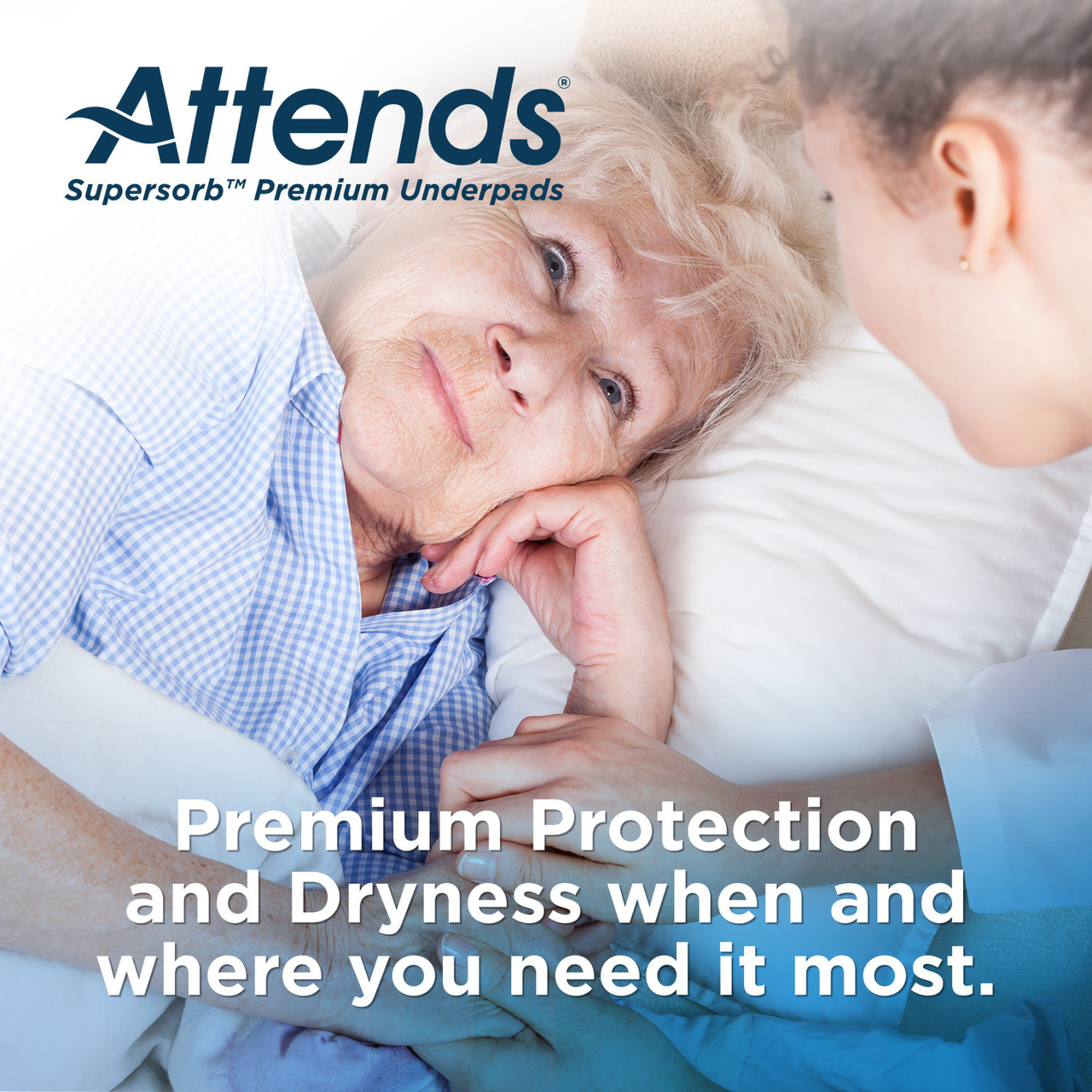 Attends Supersorb Maximum Incontinence Underpads, Heavy Absorbency