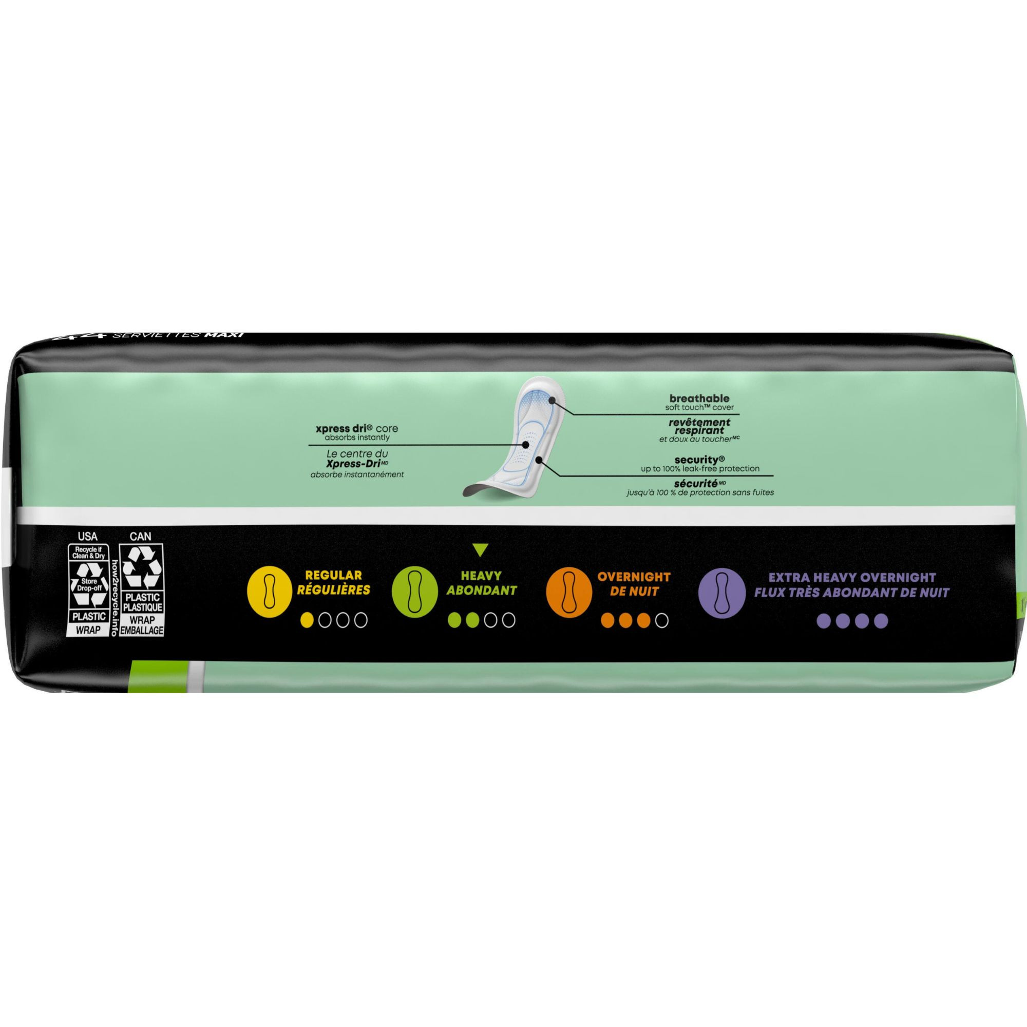 U by Kotex Clean & Secure Maxi Pads, Heavy