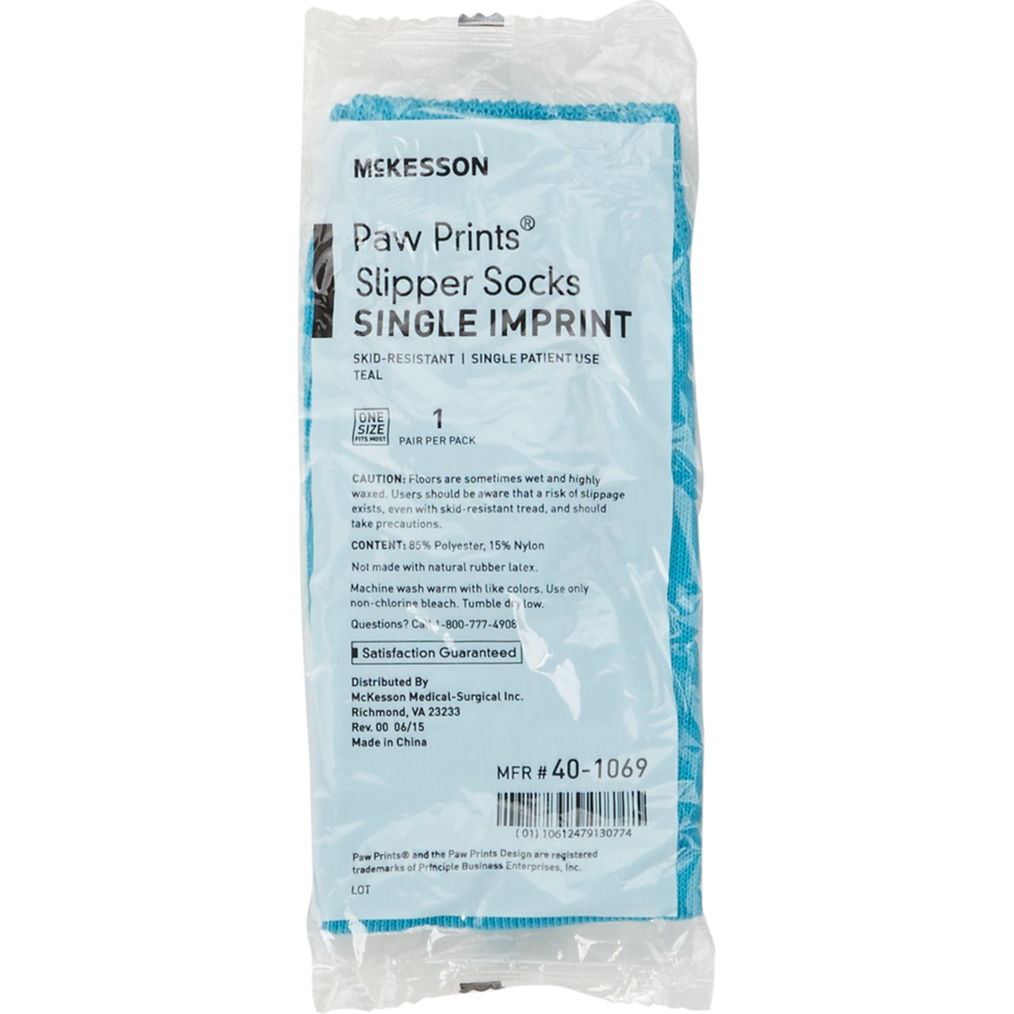 McKesson Paw Prints Slipper Socks