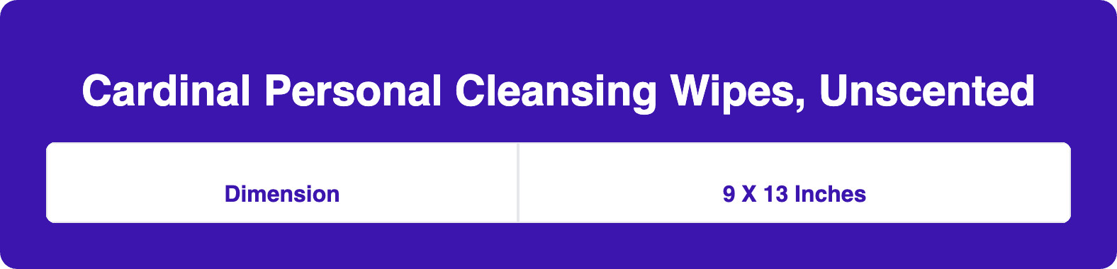 Cardinal Personal Cleansing Wipes, Unscented