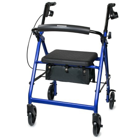 rose 1/4ウィングチェア ブラック McKesson 4 Wheel Folding Lightweight Rollator | Carewell