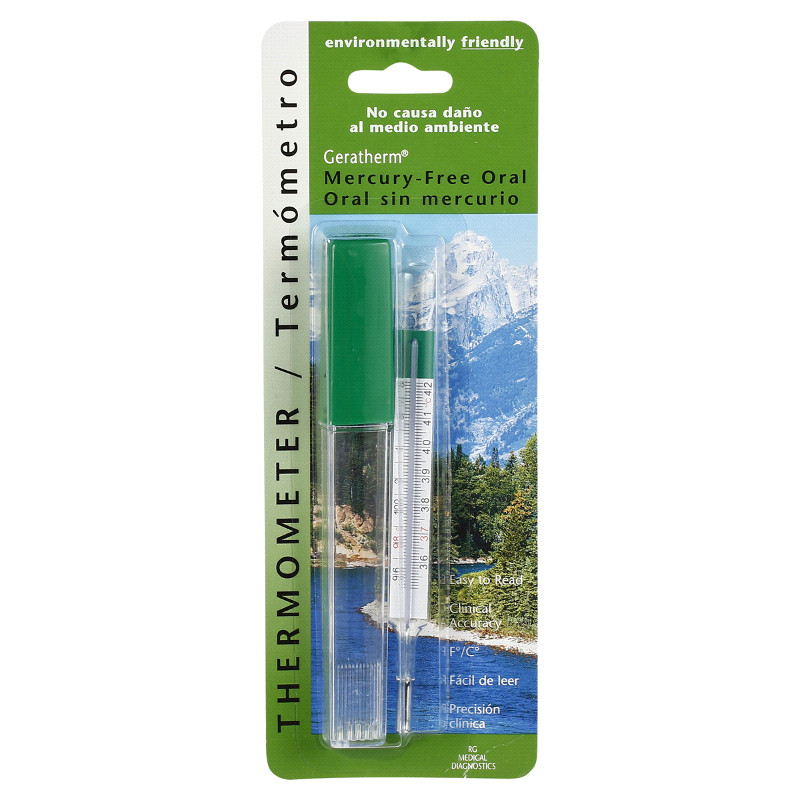 Geratherm Mercury Free Glass Oral Thermometer, 20010-100, 1EA