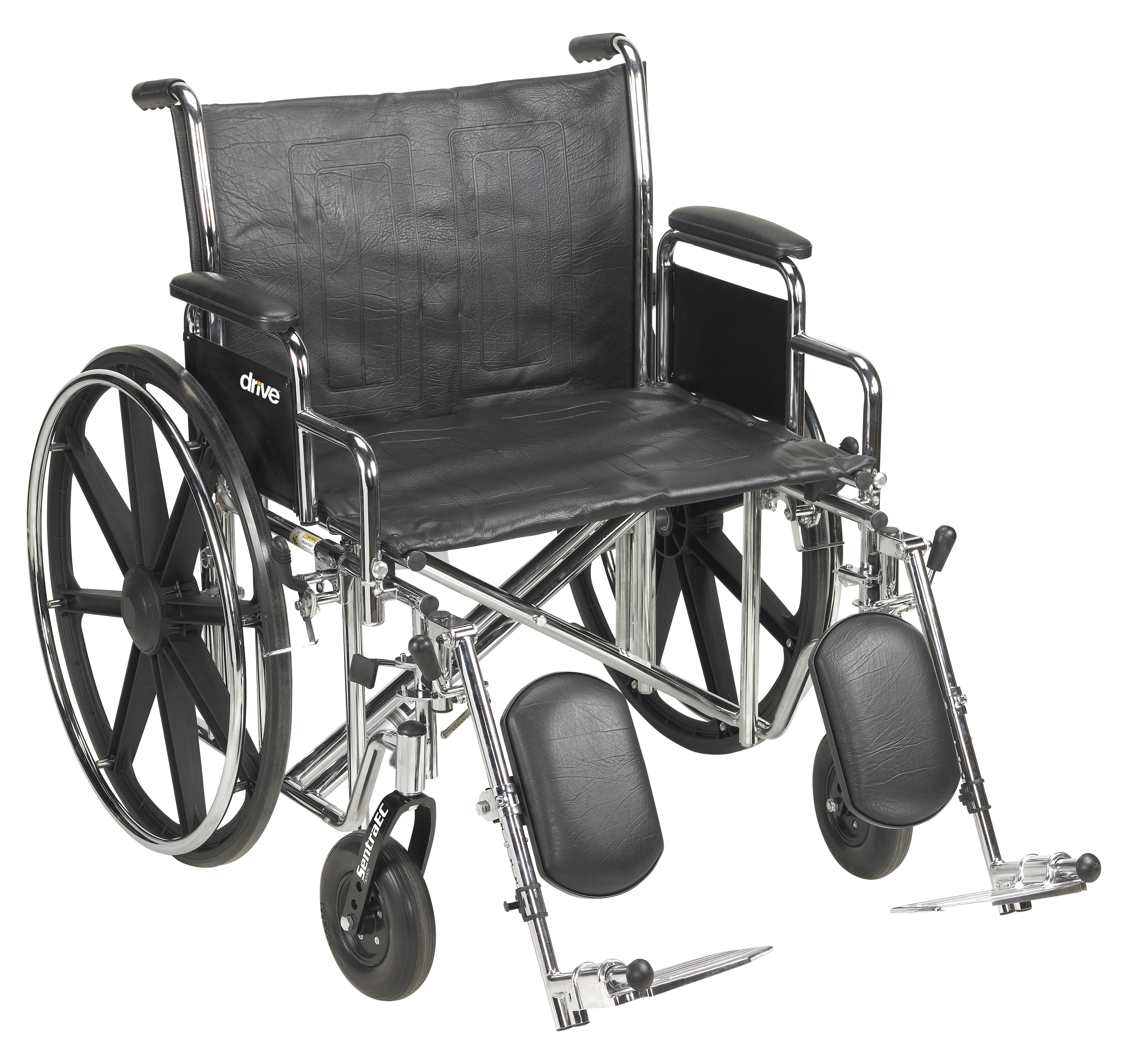 McKesson Bariatric Dual Axle Desk Length Wheelchair, 450 lbs. Weight Capacity
