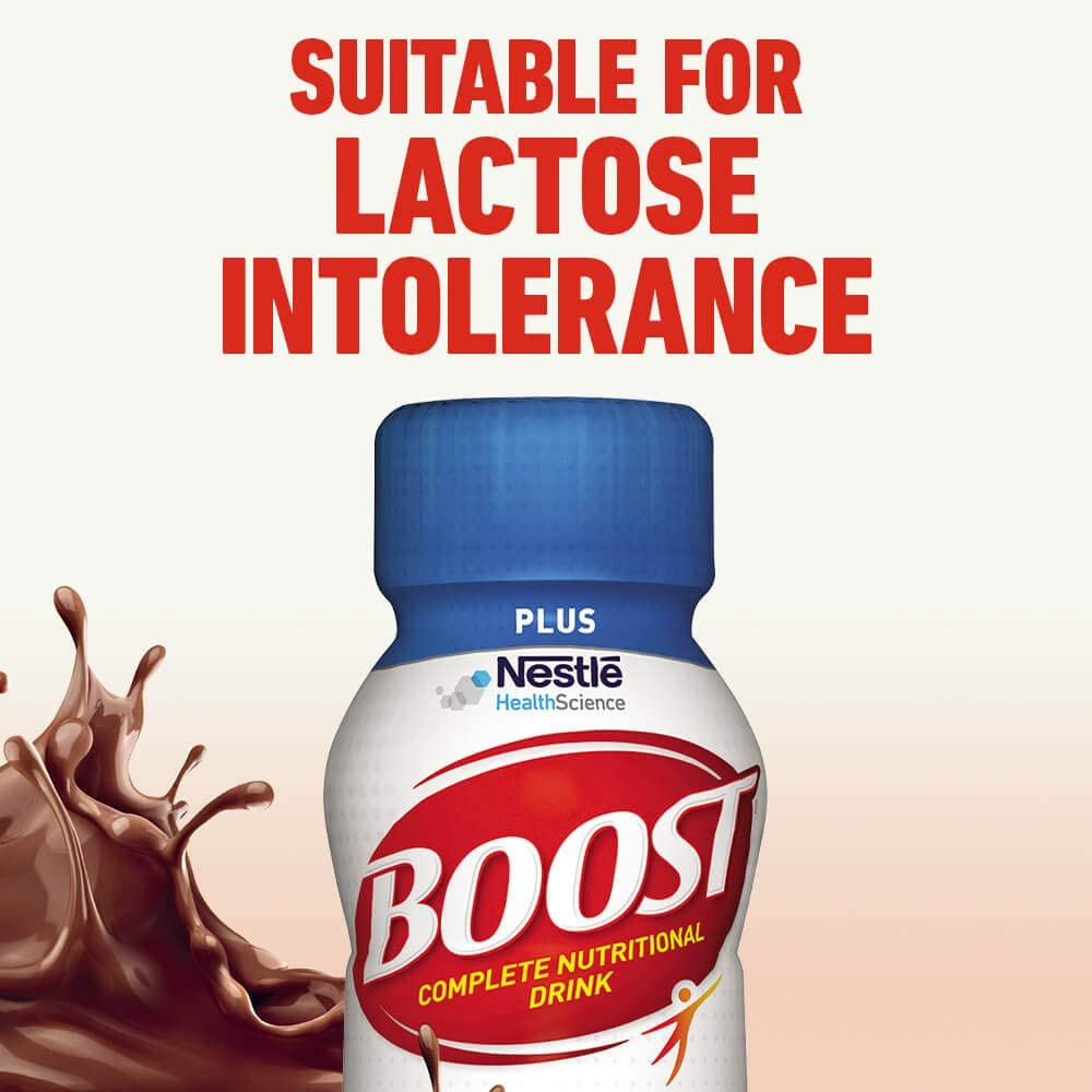 Boost Plus Oral Supplement, Bottle, 8 oz, Chocolate