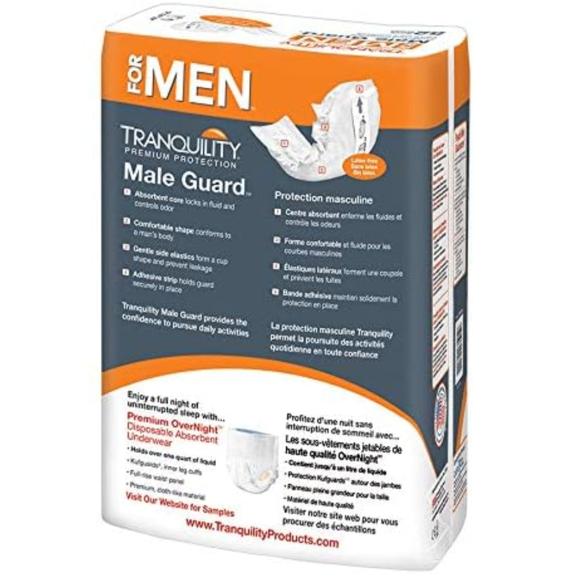 Tranquility Premium Incontinence Male Guards, Maximum Absorbency