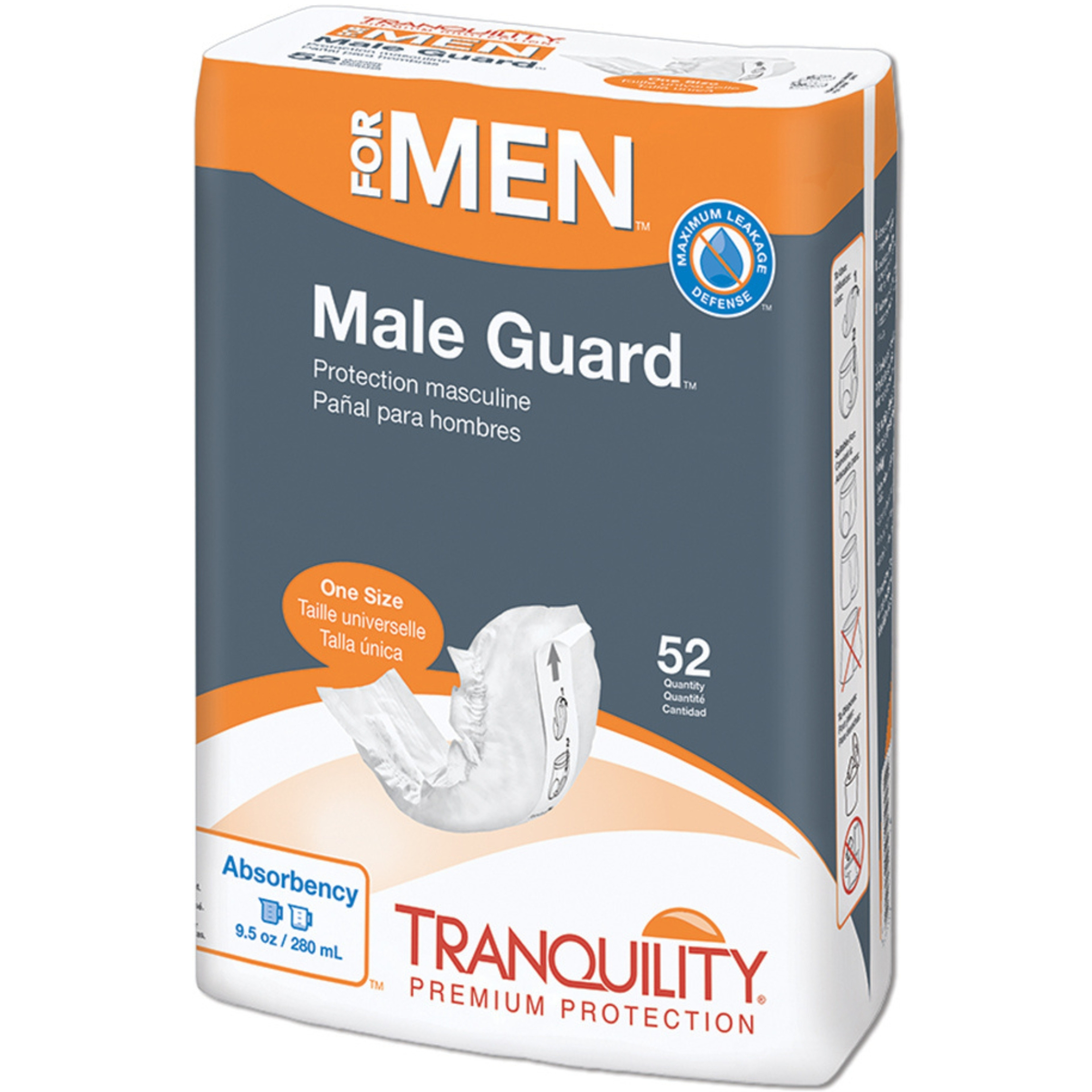 Tranquility Premium Incontinence Male Guards, Maximum Absorbency