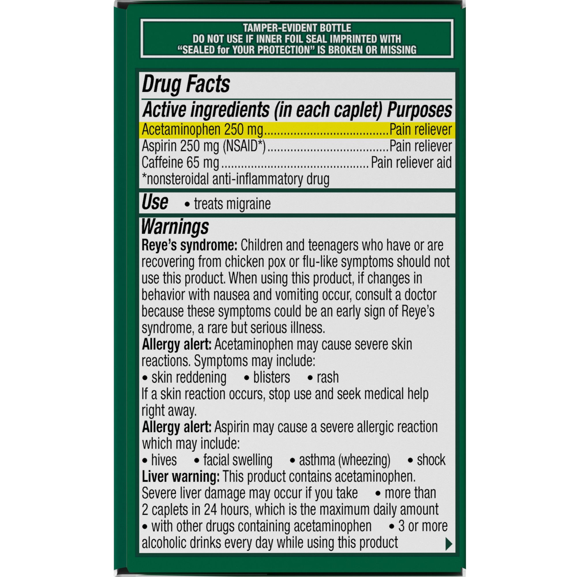 Excedrin Migraine 250 mg