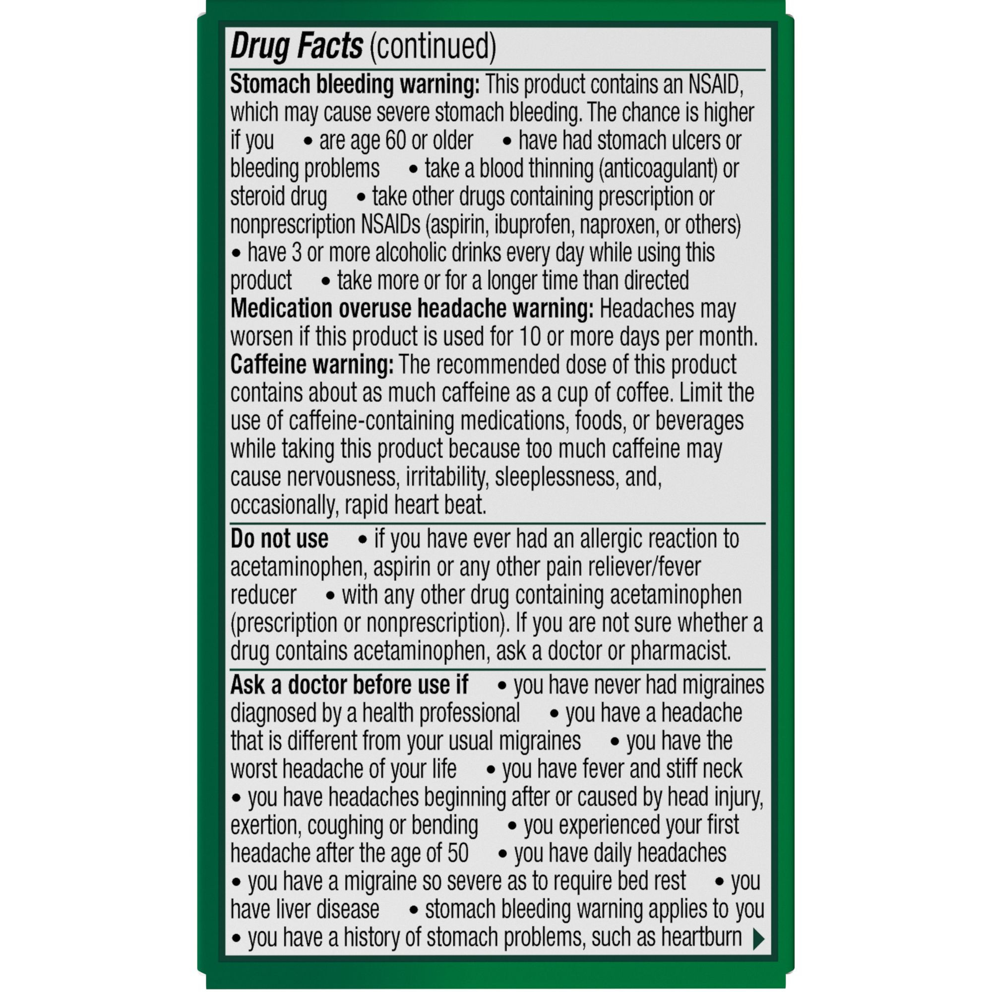 Excedrin Migraine 250 mg