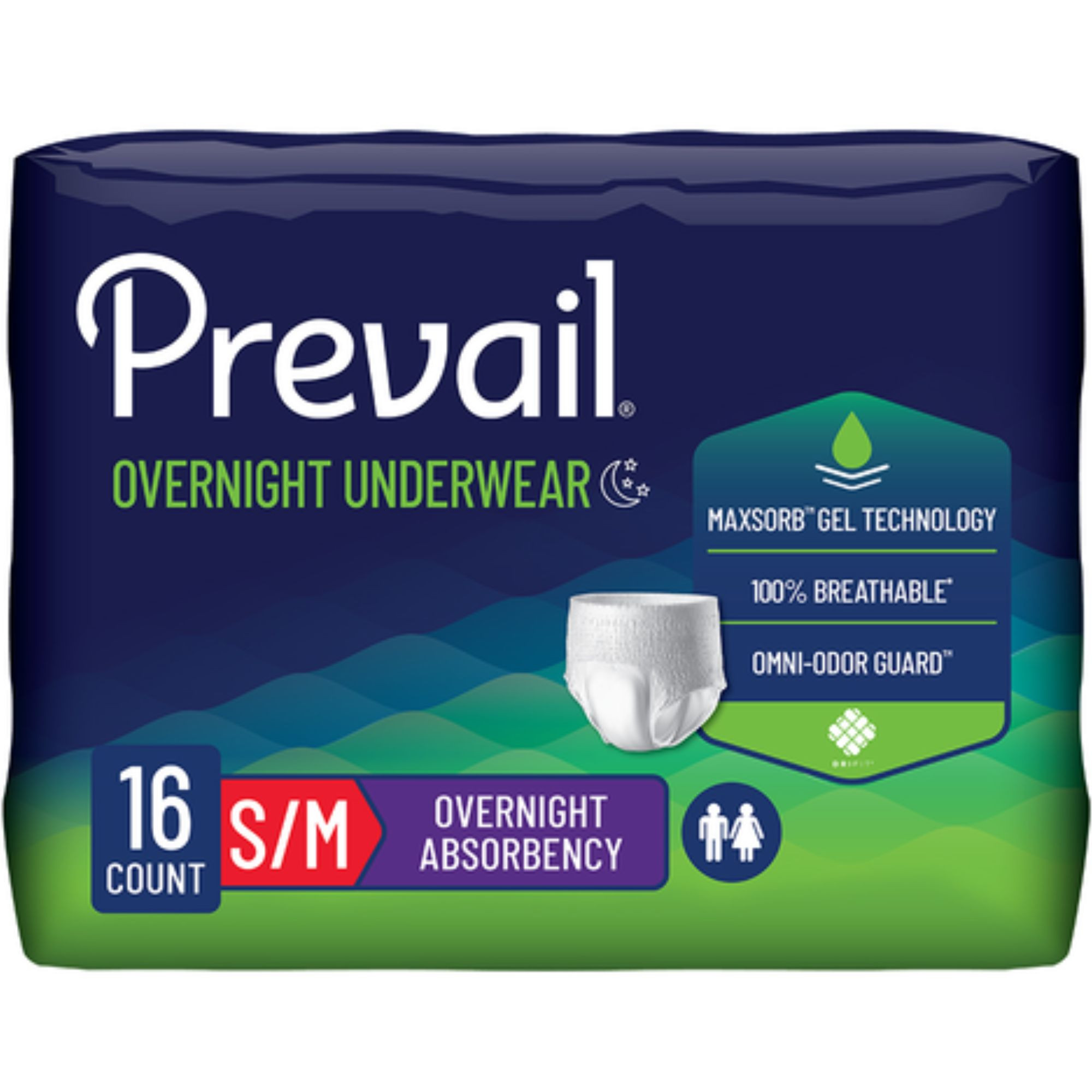 Prevail Overnight Incontinence Underwear for Men & Women