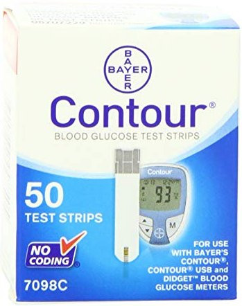 Contour Blood Glucose Test Strips, 7098C-BX50, 50 Count