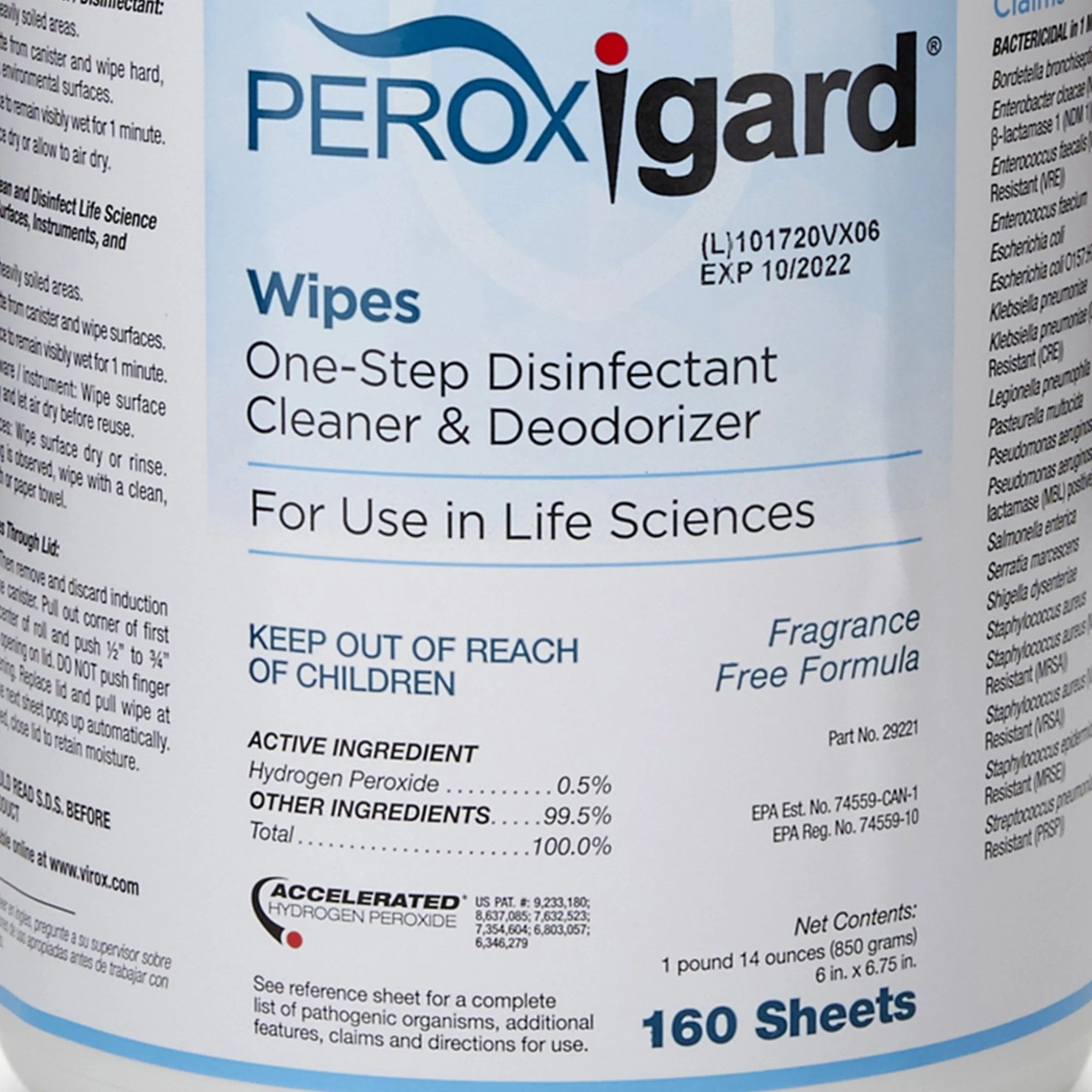 Peroxigard Disinfectant Wipes