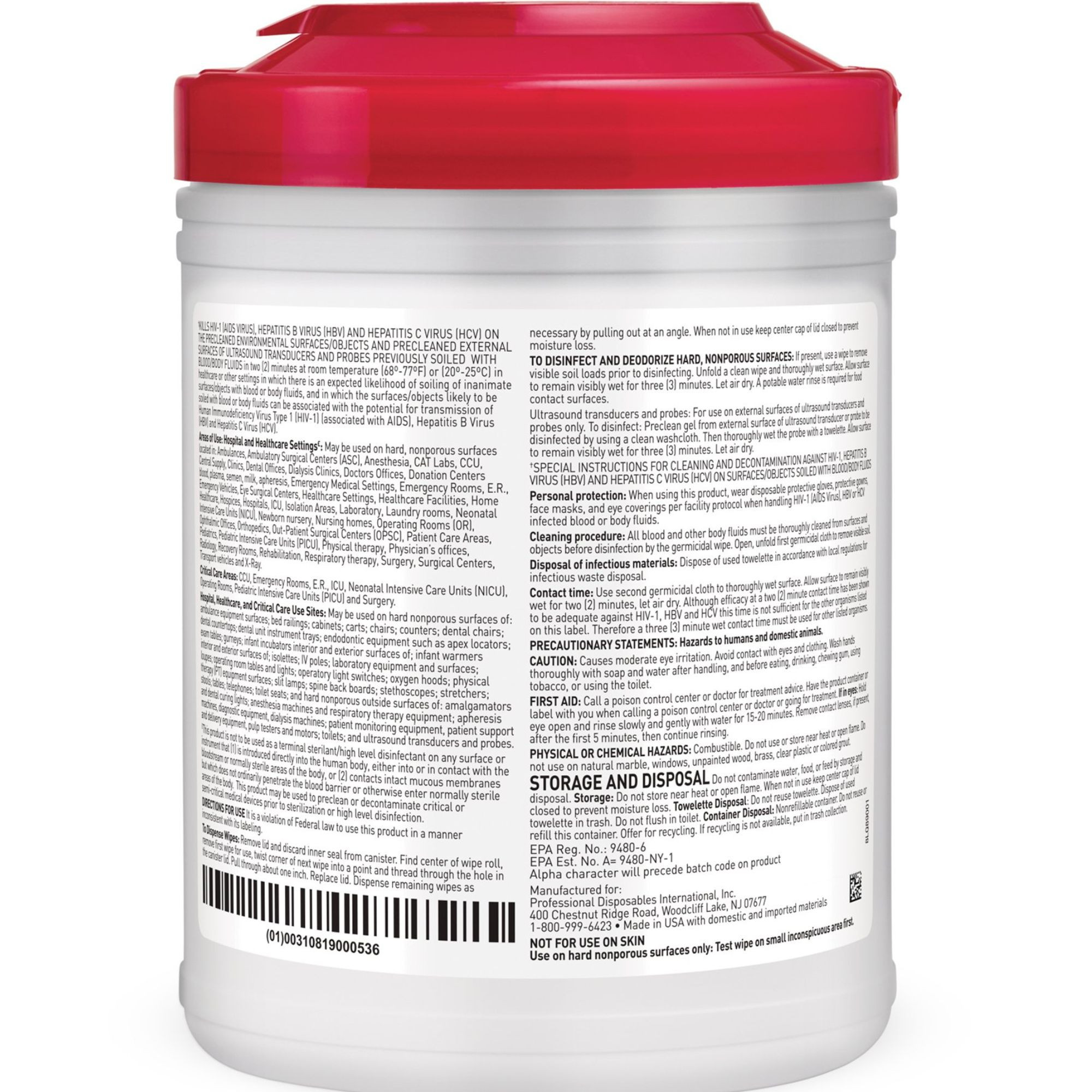 Sani-Cloth Plus Surface Disinfectant , Q89072-BX160, 1 Canister