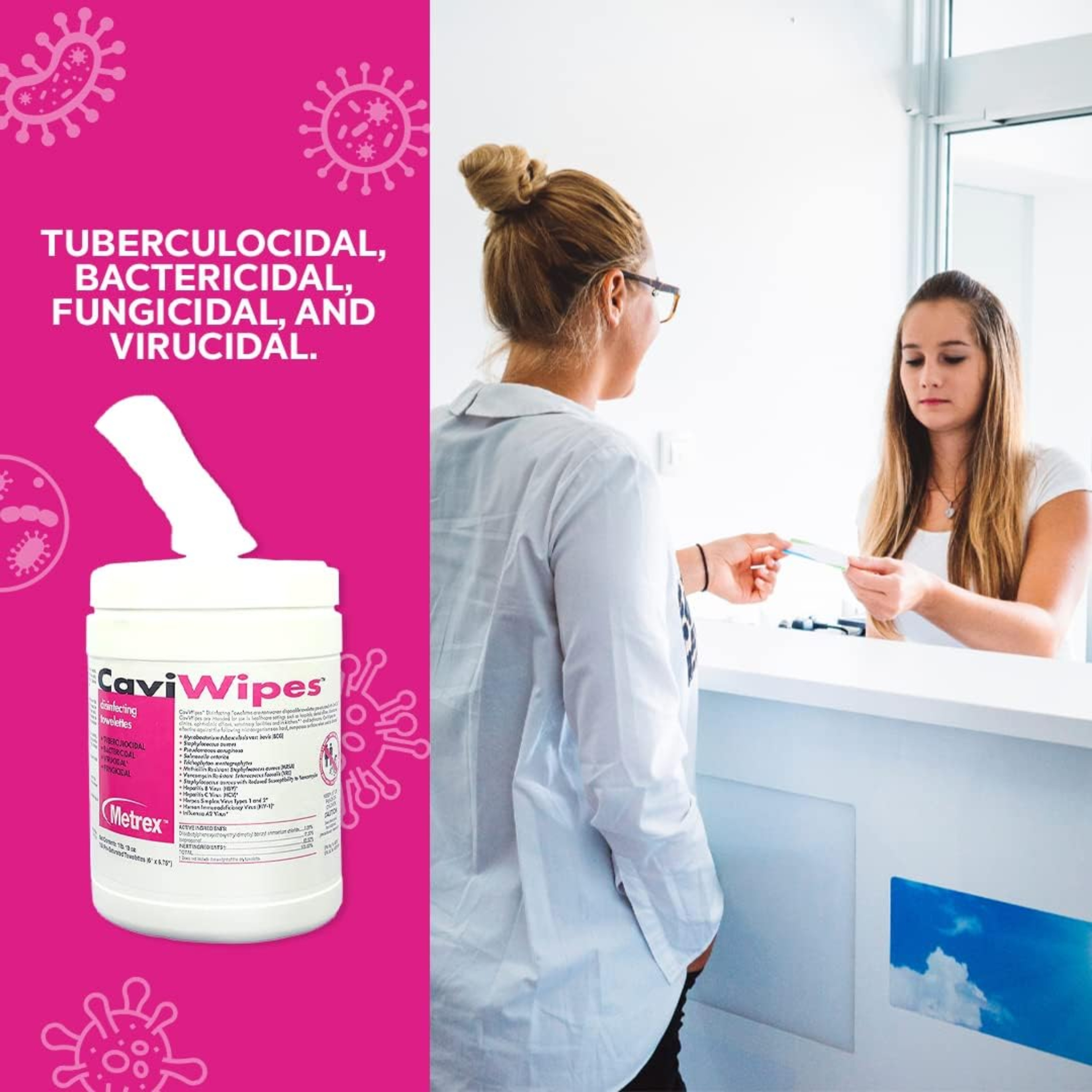 CaviWipes Surface Disinfectant Wipes, 13-1100-EA1, 1 Canister