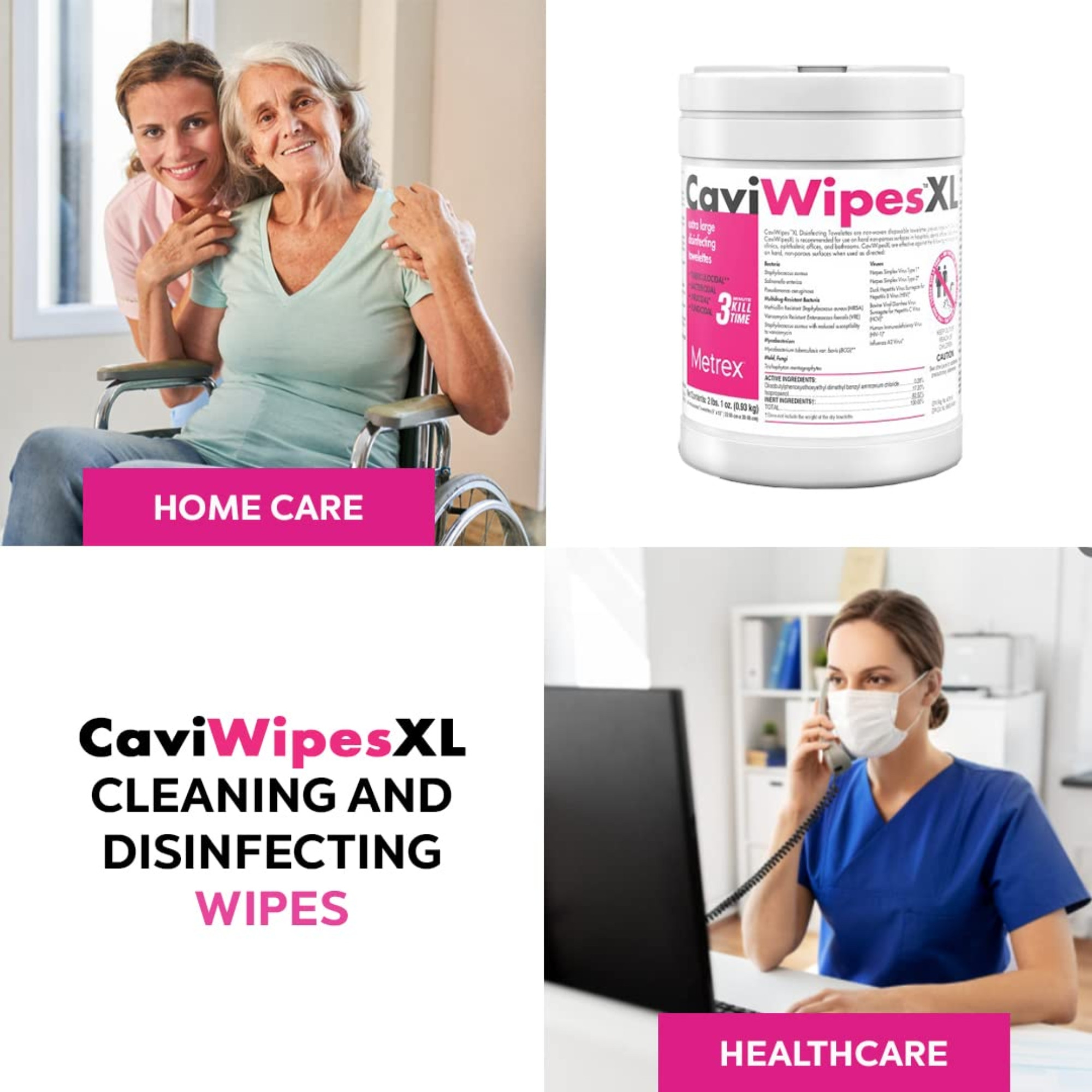 CaviWipes Surface Disinfectant Wipes XL