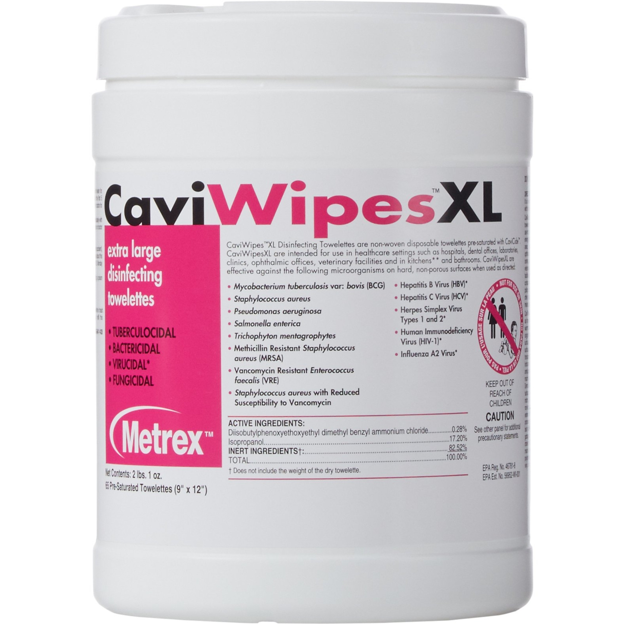 CaviWipes Surface Disinfectant Wipes XL
