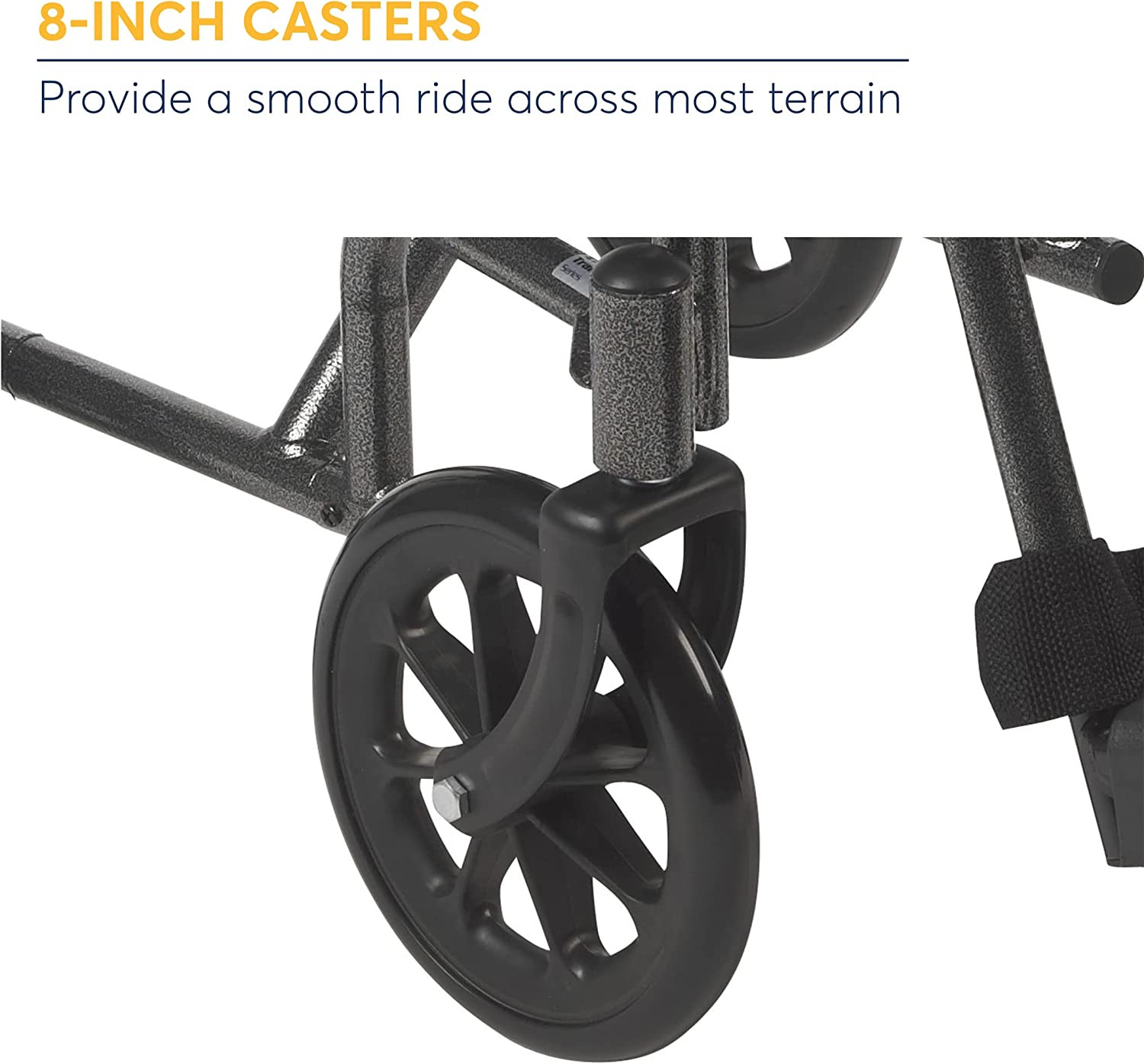 Drive Steel Transport Wheelchair, TR37E-SV-EA1, 1 Chair