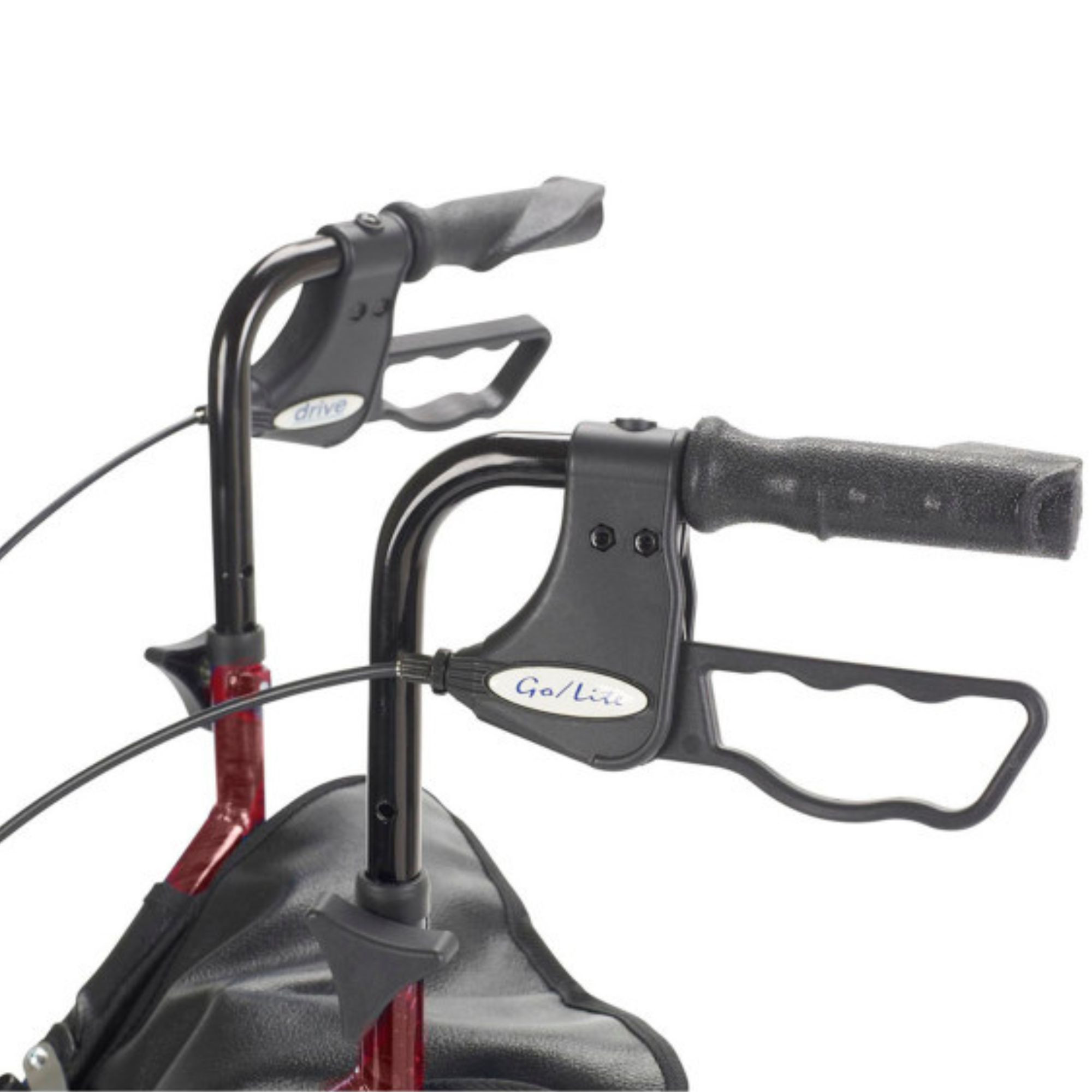 Drive Deluxe 3 Wheel Red Folding Rollator with Basket, 10289RD-EA1, 1 Rollator