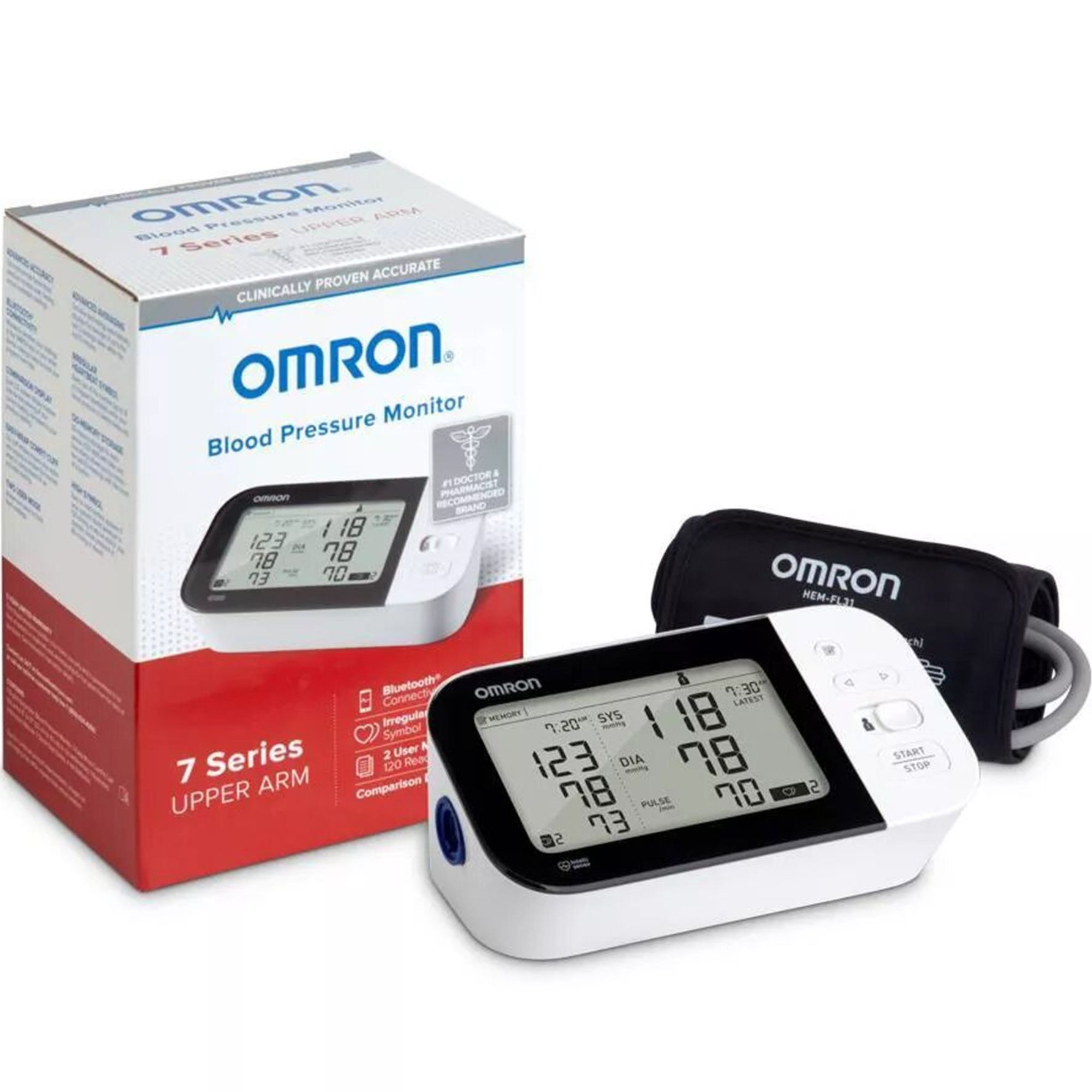 Omron® 7 Series Digital Blood Pressure Monitoring Unit For Home Use Packaging