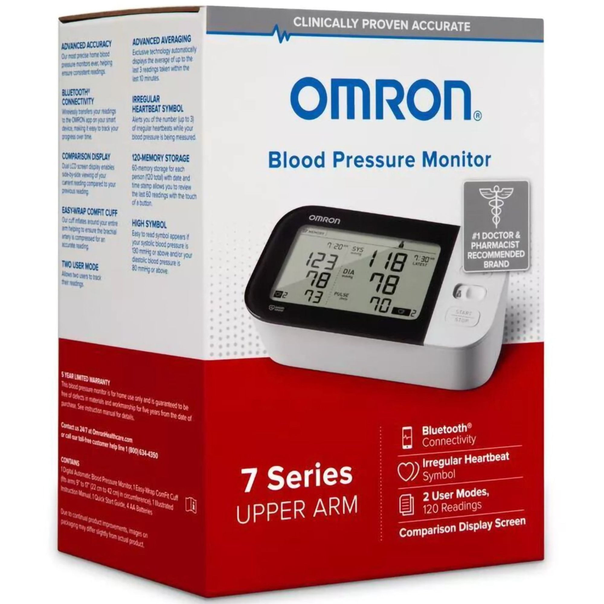Omron® 7 Series Digital Blood Pressure Monitoring Unit For Home Use Packaging