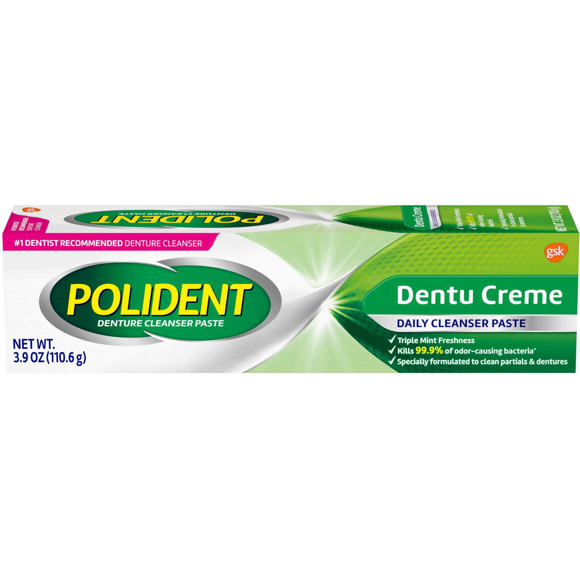 Package of Polident Dentu-Creme Denture Cleaner