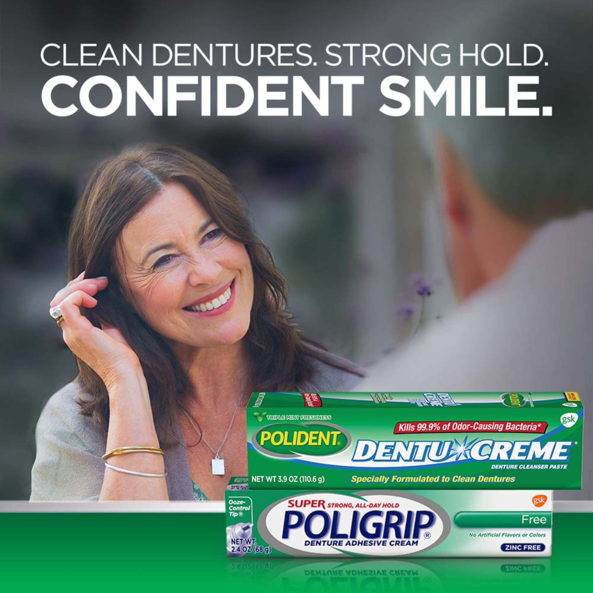 Package of Polident Dentu-Creme Denture Cleaner