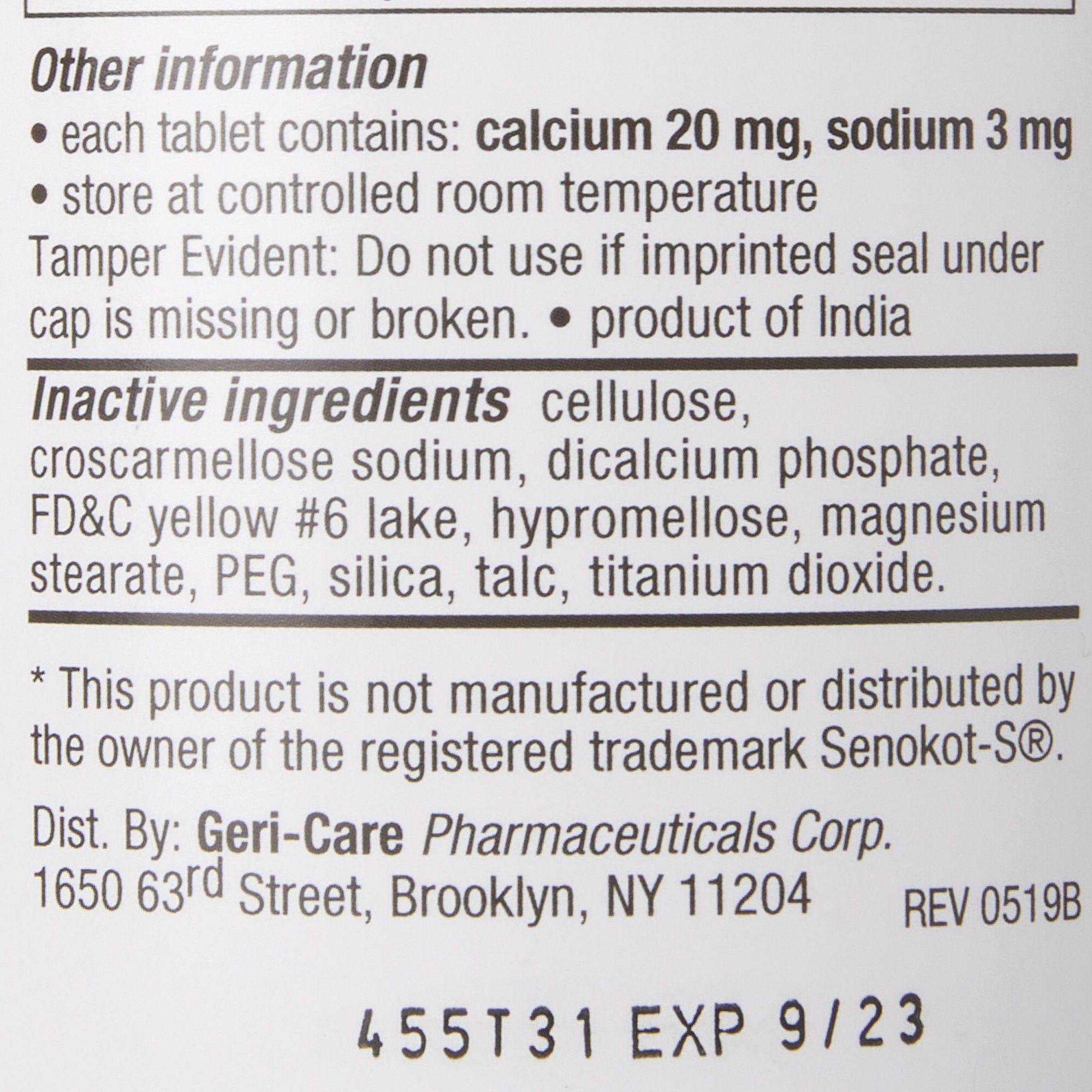 Geri-Care Senna Plus Stool Softener