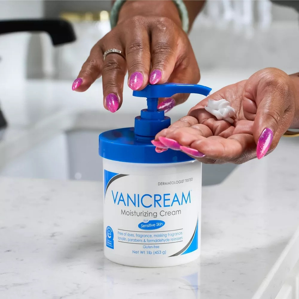 Vanicream Unscented Hand and Body Moisturizer Cream, Pump Bottle