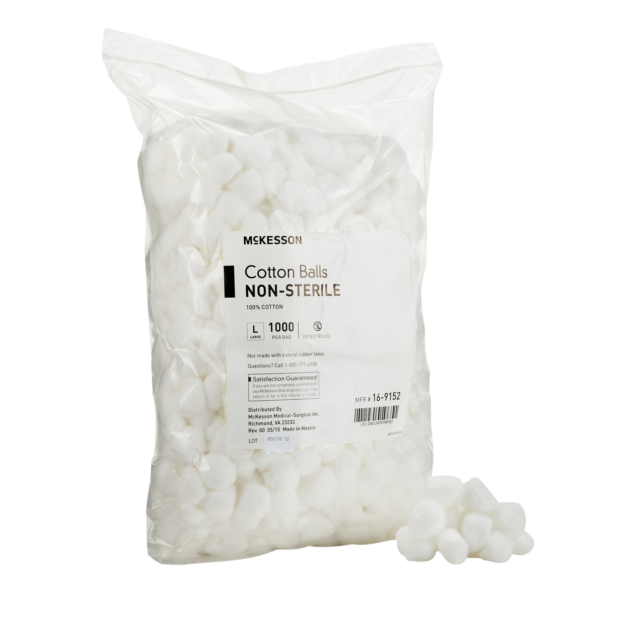 McKesson NonSterile Cotton Ball, 16-9152, Case of 2000