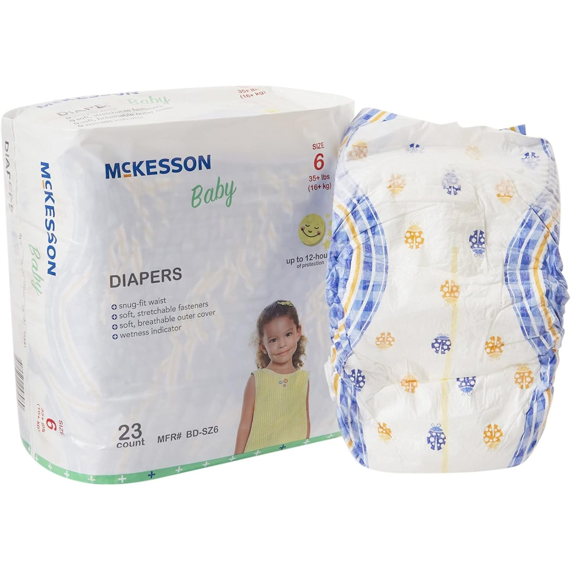 McKesson Unisex Disposable Baby Diapers with Tabs