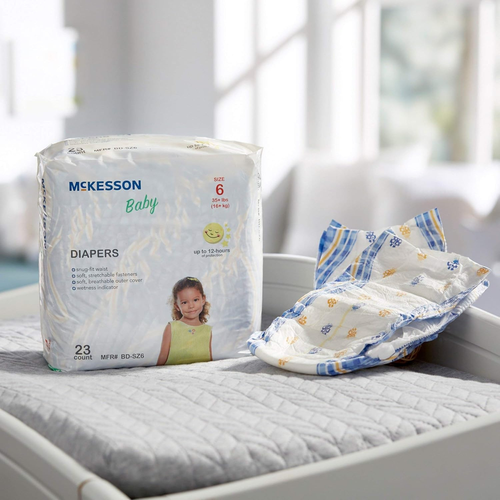 McKesson Unisex Disposable Baby Diapers with Tabs