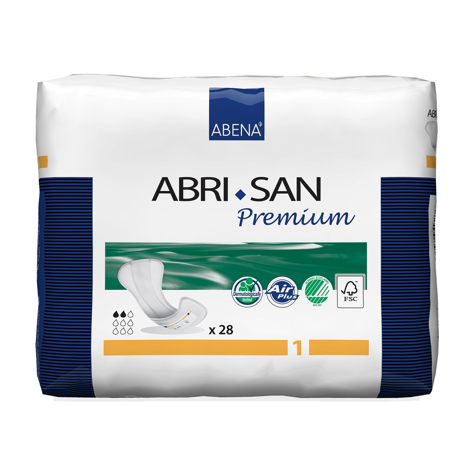 Abri-San Premium Adult Disposable Bladder Control Pad, Light , 9253, Level 1 9 in - Case of 280