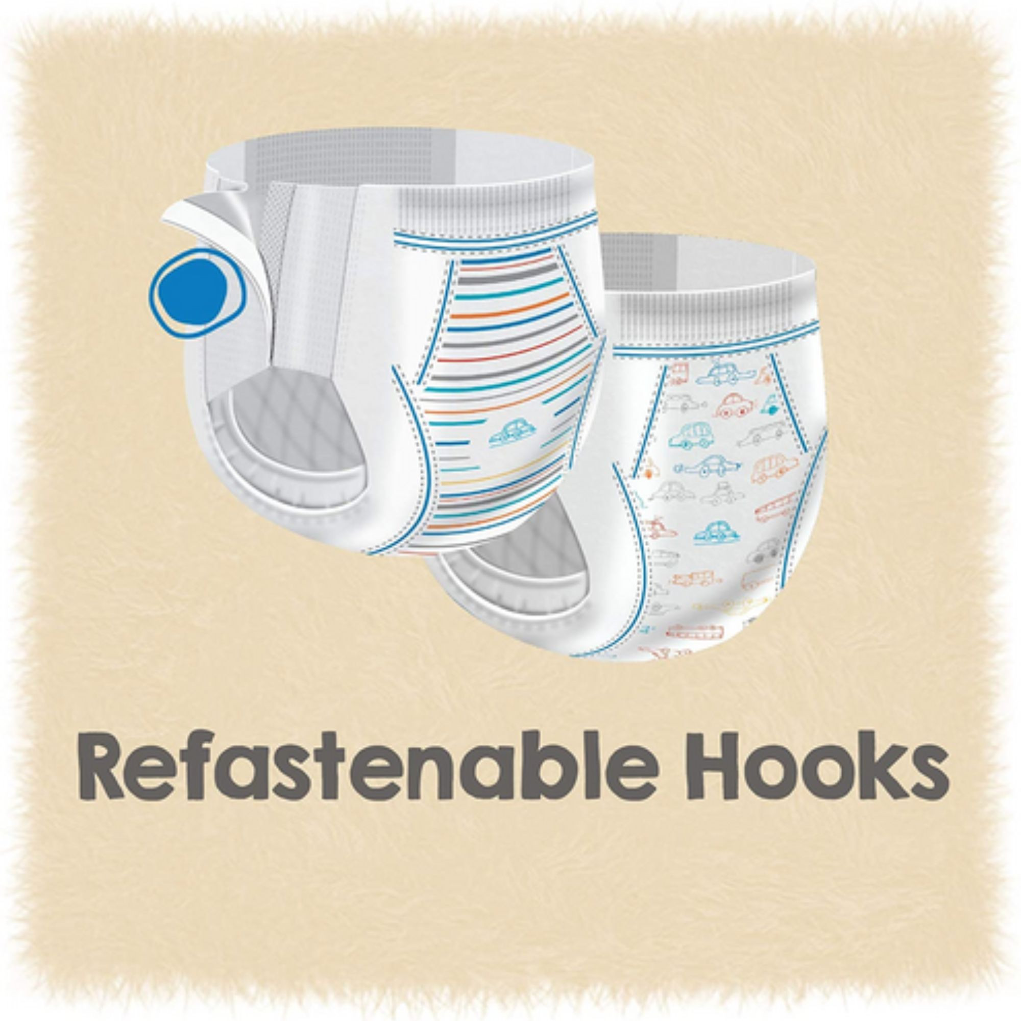 Cutie Pants Disposable Male Toddler Training Pants, Heavy, CR7007, Sea Animals, Size 2T-3T, Up to 34 lbs - Case of 104